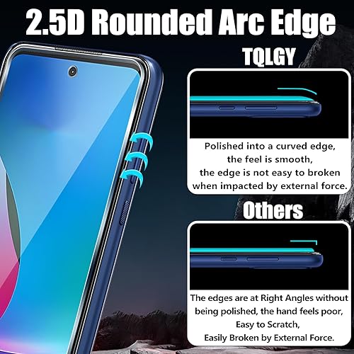 Miniatura 5 de TQLGY Paquete de 3 protectores de pantalla para Motorola Moto G Play 2023 con 3 protectores de lente de cámara película de vidrio templado dureza 9H