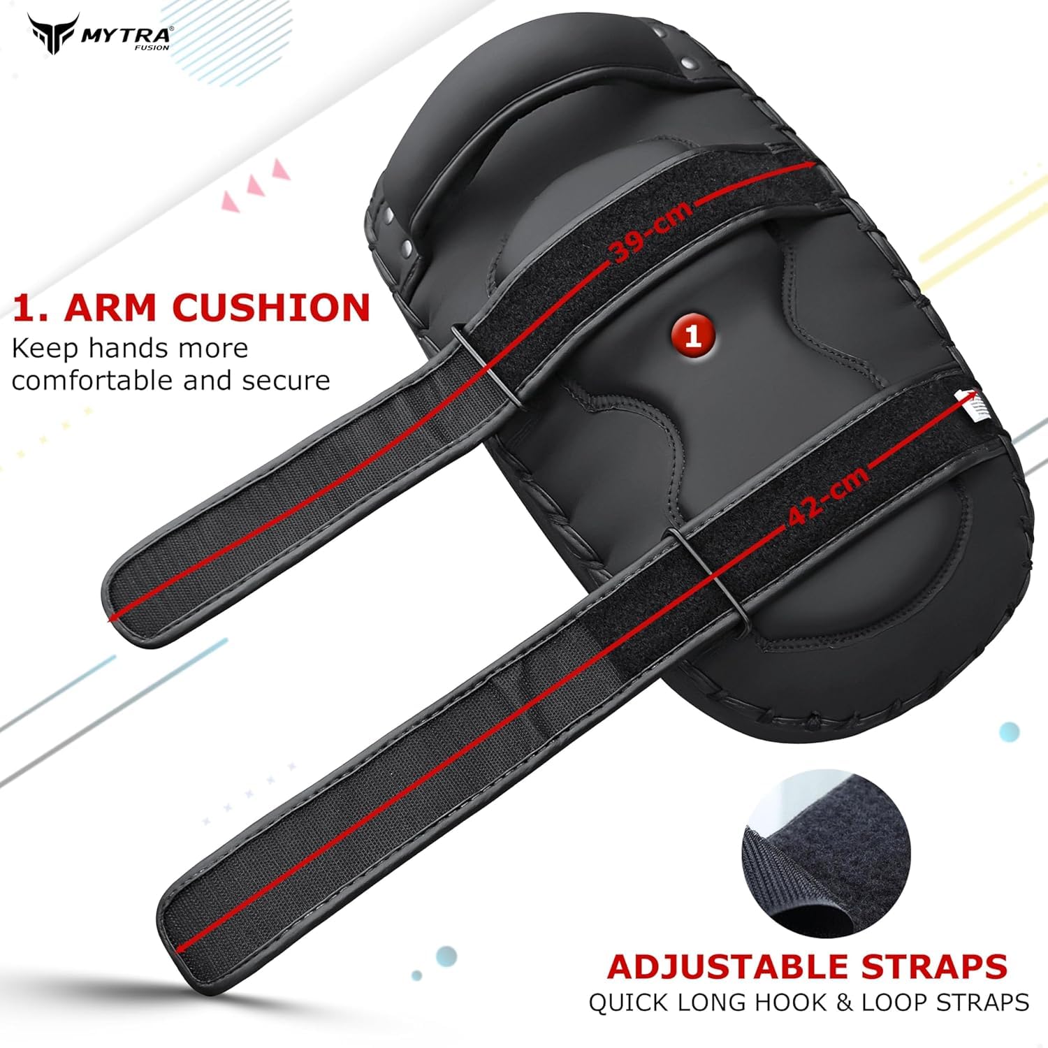 Mytra Fusion paos Muay Thai Curvo pao Muay Thai para Artes Marciales, Kickboxing, Taekwondo, Entrenamiento, paos Patadas Muay Thai Pads X 1 Unidad Individual