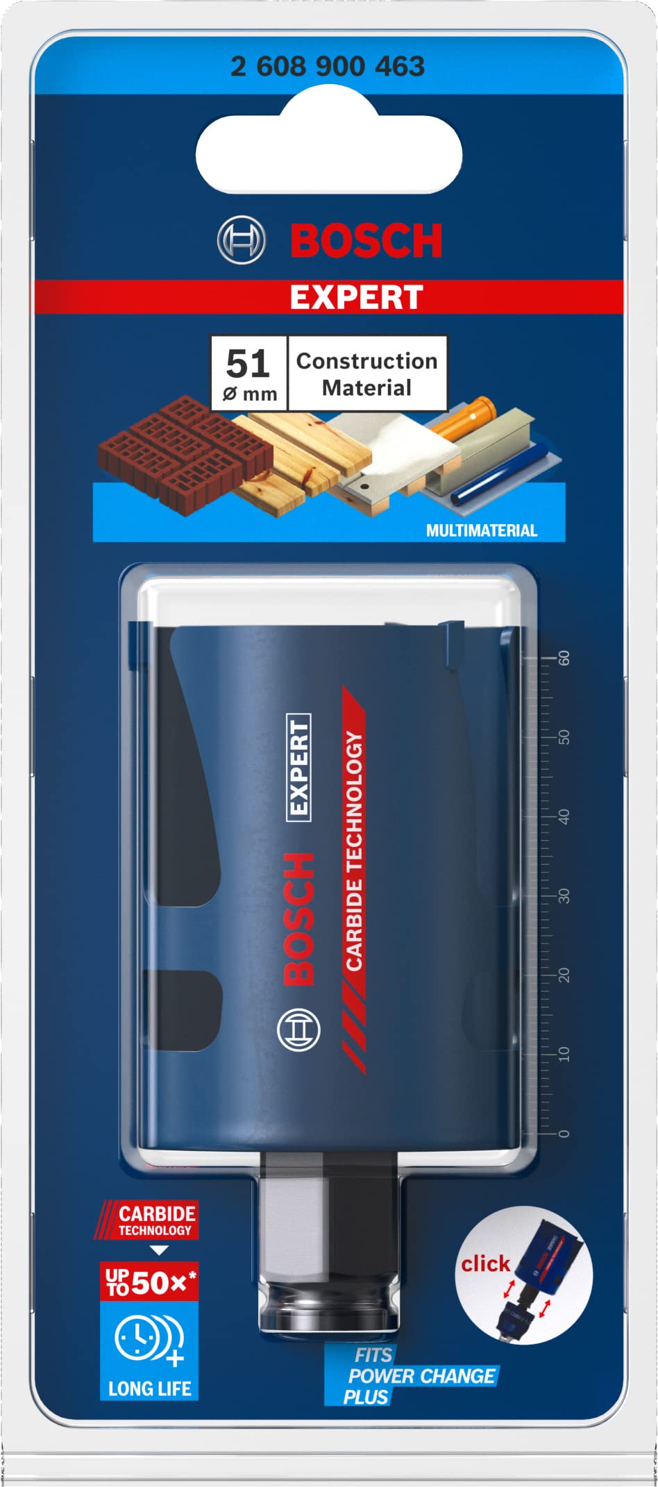 Bosch 1x EXPERT Construction Material gatzagen (voor Zachthout, Spaanplaat, 19 mm, Professional Accessoires Boor-/schroefmachines