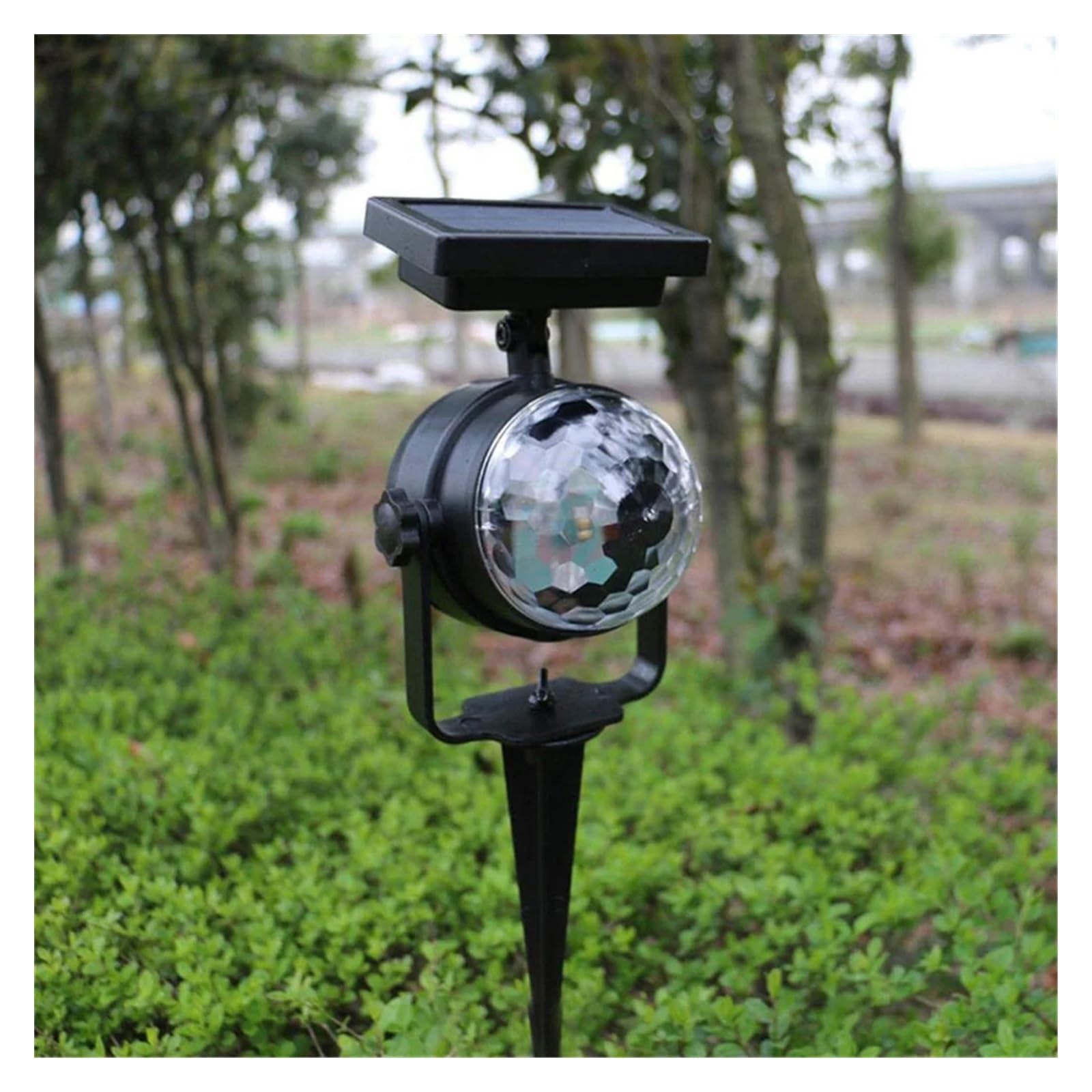 Proiettore Natalizio per Esterni, Lampada di proiezione Solare RGB Sfera Magica di Cristallo Girevole Luce da palcoscenico da Discoteca di Natale Luce da Giardino for Esterni