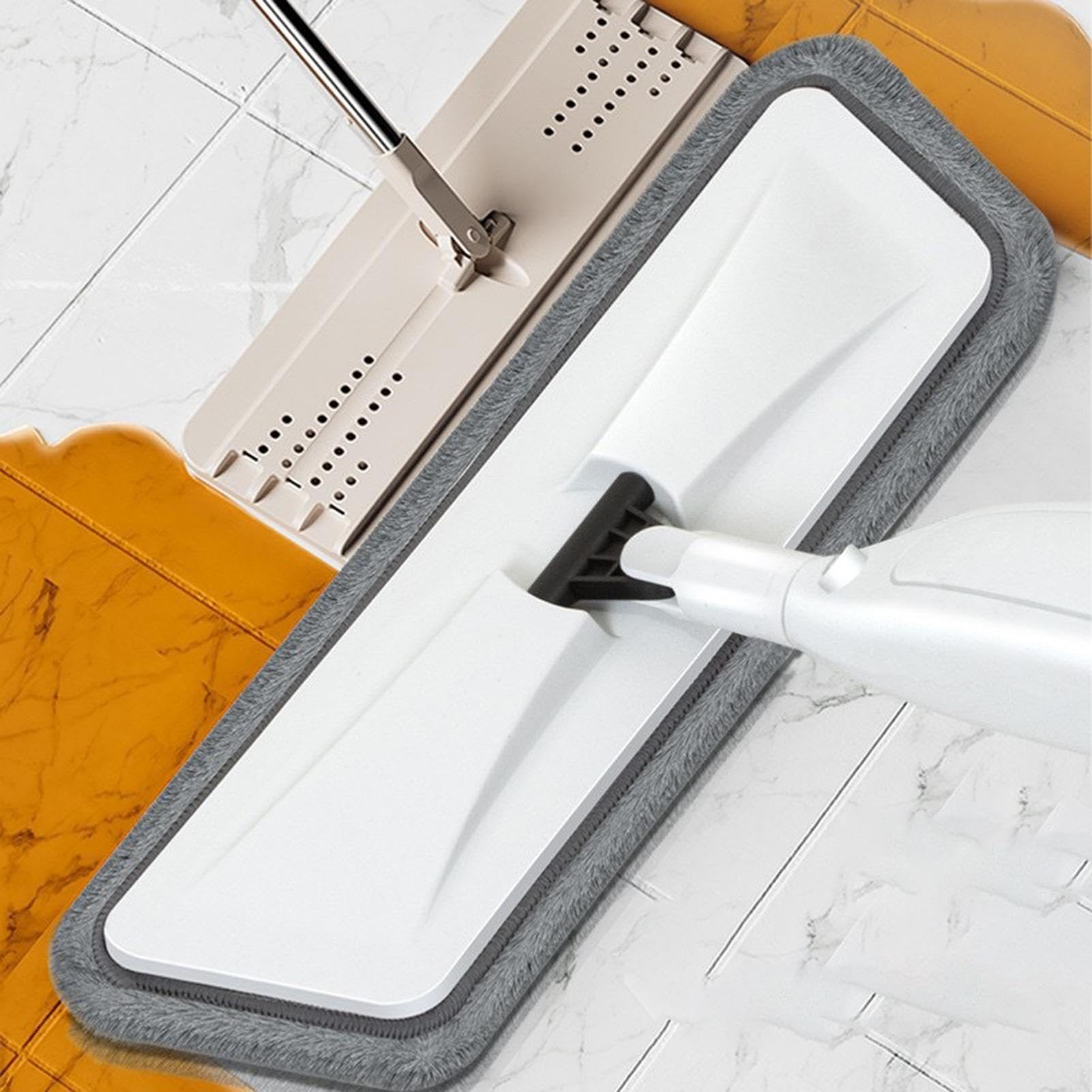 Mop spray rotante per pulizia a umido e a secco per pavimenti in legno | Mocio per parquet per proprietari di case, inquilini, casa, cucina, appartamento, bagno, soggiorno, camera da letto