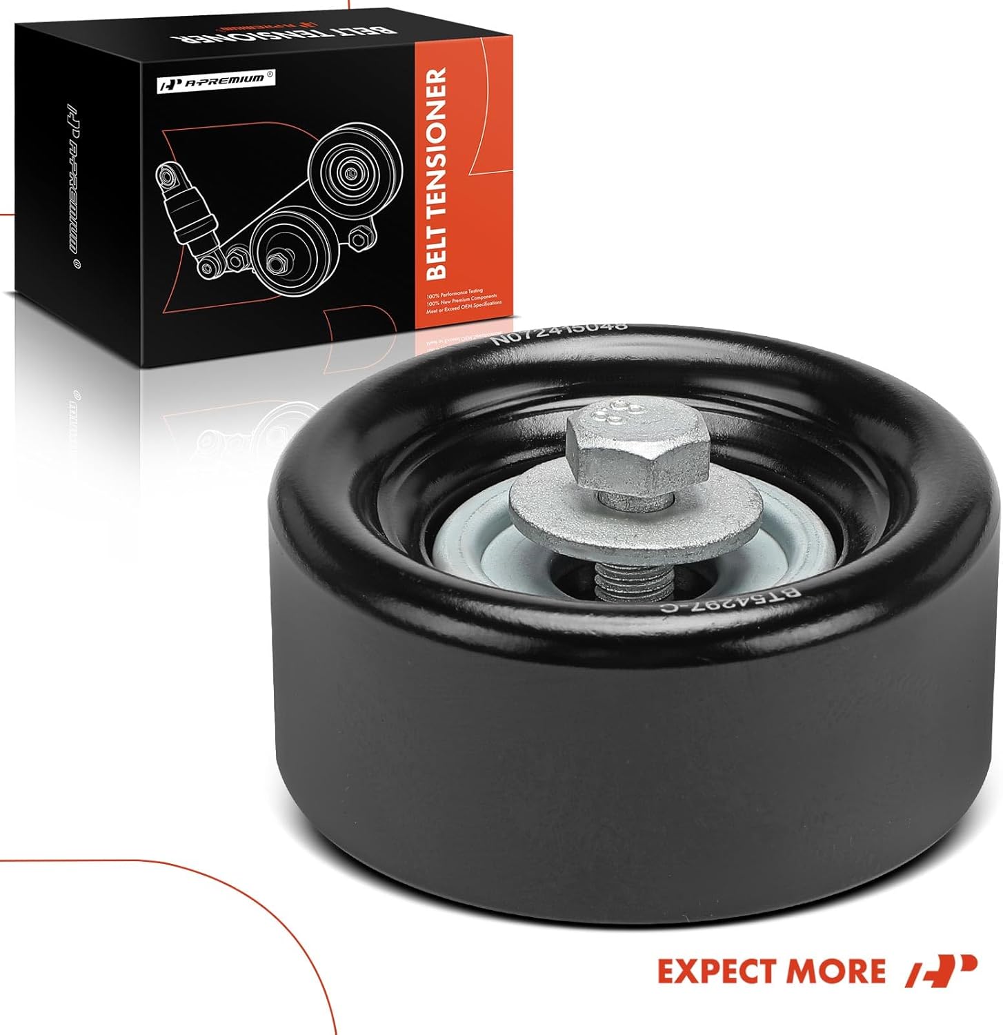 A-Premium Belt Idler Pulley Compatible with Chevy Silverado 2500 3500 HD, Express 2500 3500 & GMC Sierra 2500 3500 HD & Buick LaCrosse, Regal & Cadillac Escalade ESV & Saab 9-5 & Freightliner & Isuzu