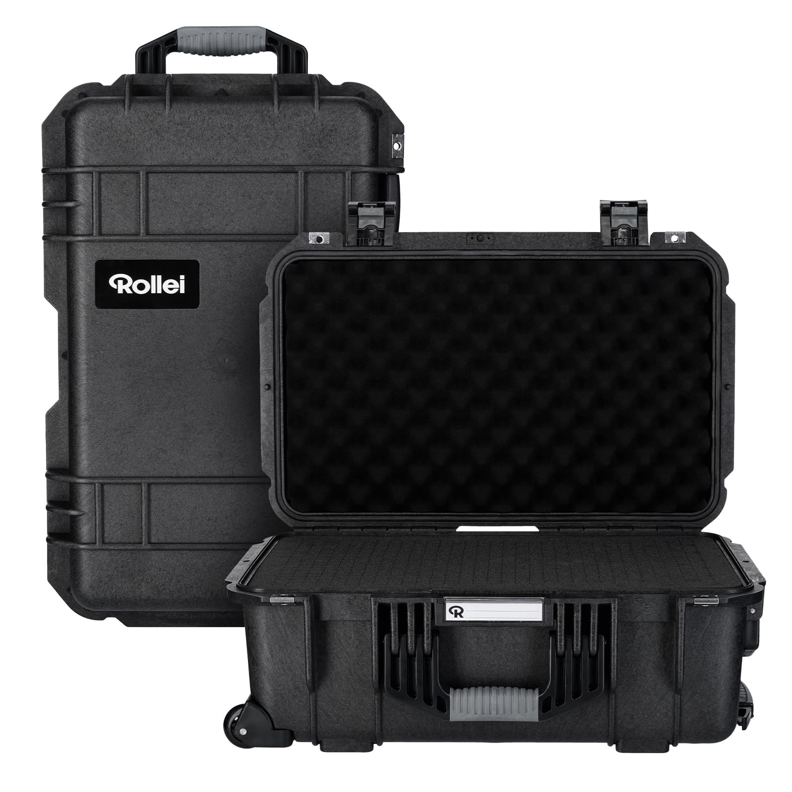 Rollei Valigia per fotocamera, trolley estremamente robusta, infrangibile e impermeabile, grande valigetta con ruote, regolazione automatica della pressione e protezione antifurto, trolley per