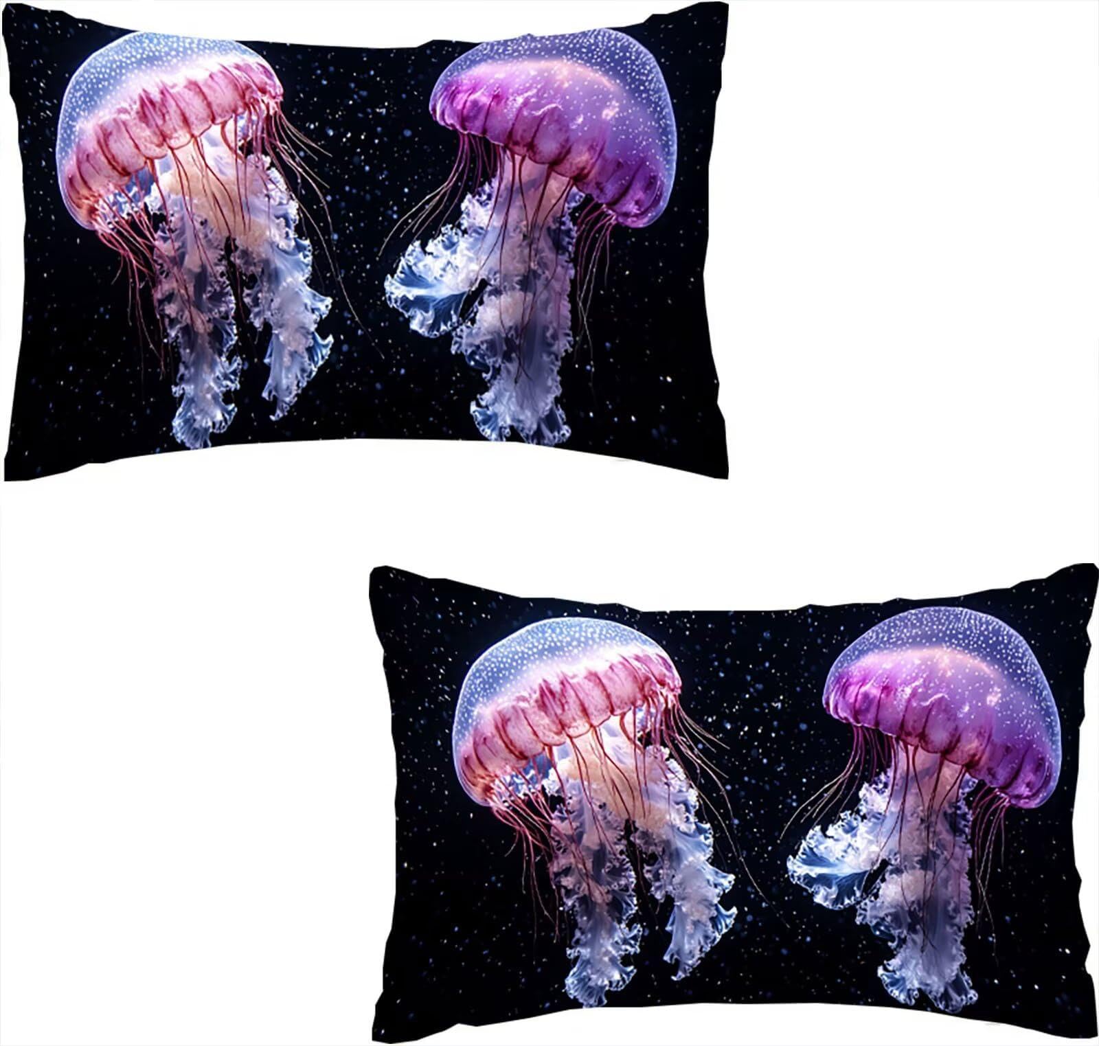 Housse de coussin violet 40x80 cm en faux lin pour canapé moderne lot de 2