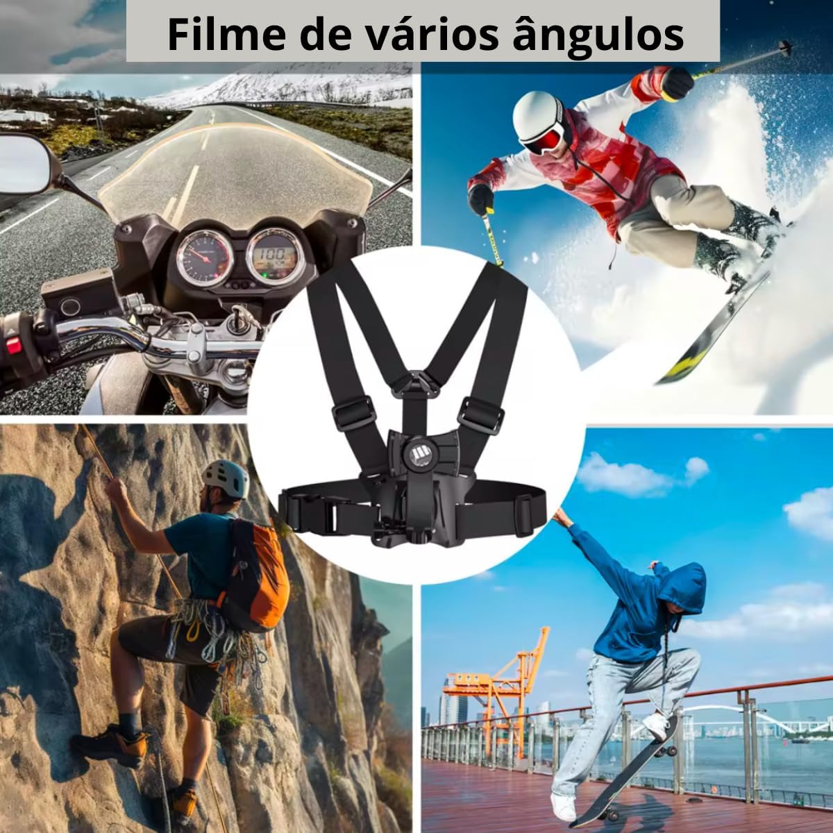 Suporte De Peito Peitoral Ajustável Para Celular Smartphones Compatível Com Câmera GoPro Chest Band universal Câmera Esportiva Ajustável 360° Colete Para Vídeo E Filmagem Esporte Moto Bike Corrida Suporte De Peito Peitoral Ajustável Para Celular Smartphones Compatível Com Câmera GoPro Chest Band universal Câmera Esportiva Ajustável 360° Colete Para Vídeo E Filmagem Esporte Moto Bike Corrida