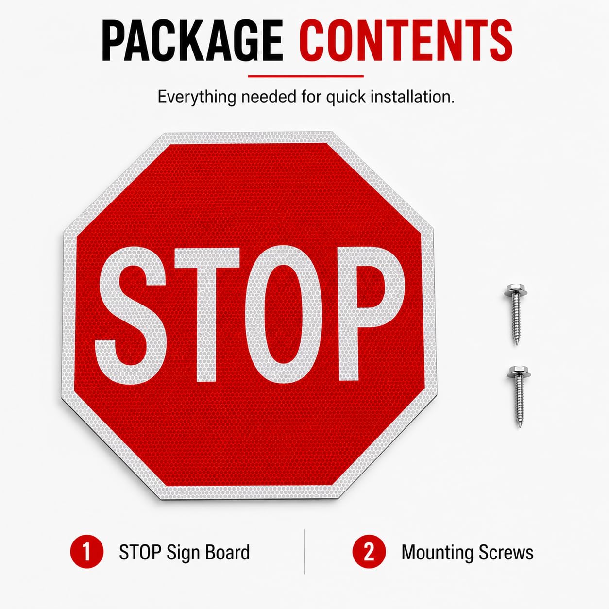 SALEBUNCH STOP Traffic Sign Board 300x300mm Reflective Road Safety