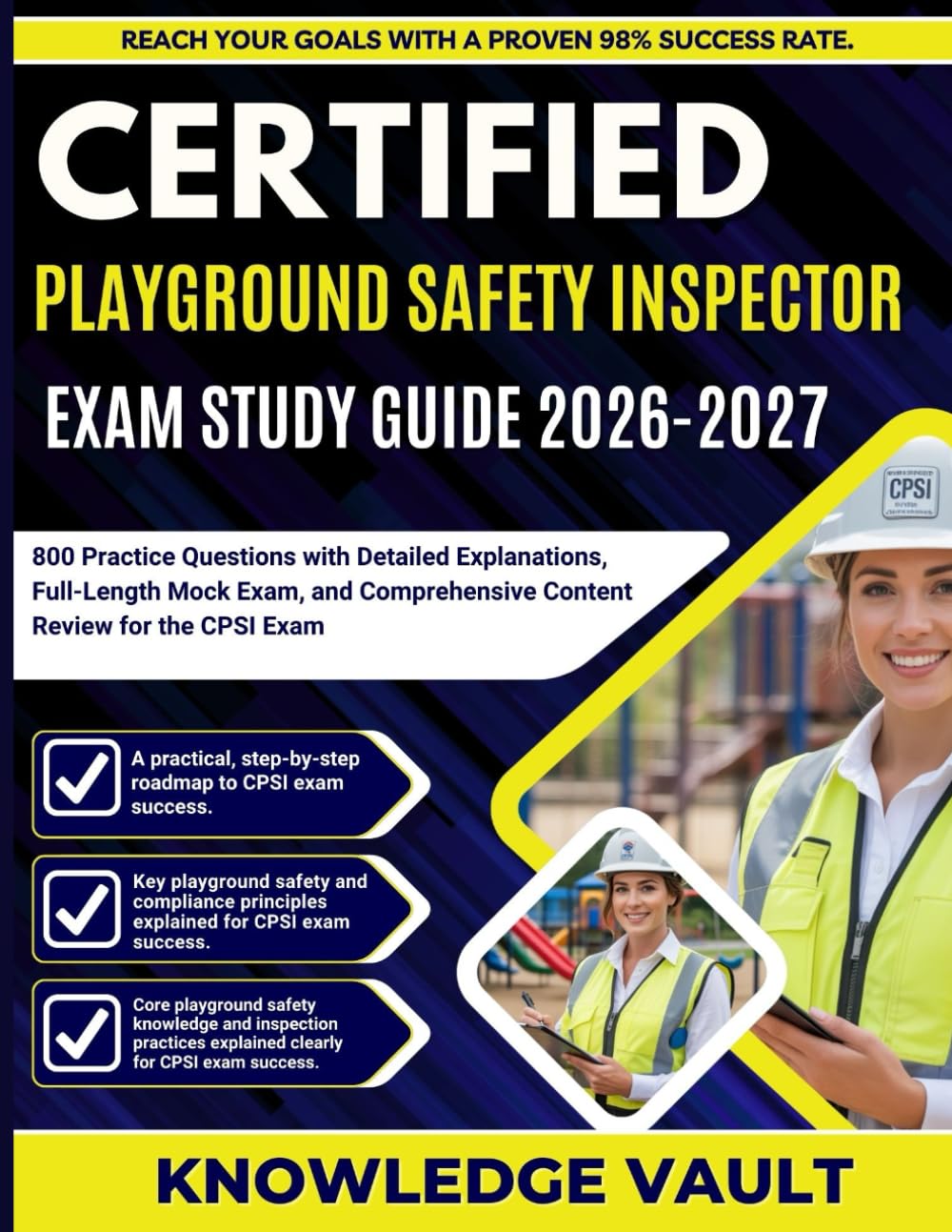 CERTIFIED PLAYGROUND SAFETY INSPECTOR EXAM STUDY GUIDE 2026-2027: 800 Practice Questions with Detailed Explanations, Full-Length Mock Exam, and Comprehensive Content Review for the CPSI Exam