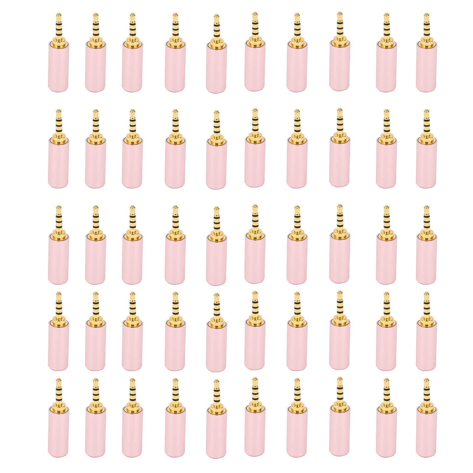 Prise Casque 50 Pièces 2.5mm Jack 4 Pôles Connecteur de Câble, Qualité Sonore Claire et sans Perte, Accessoire de Réparation Connecteur de Câble Bricolage en Métal