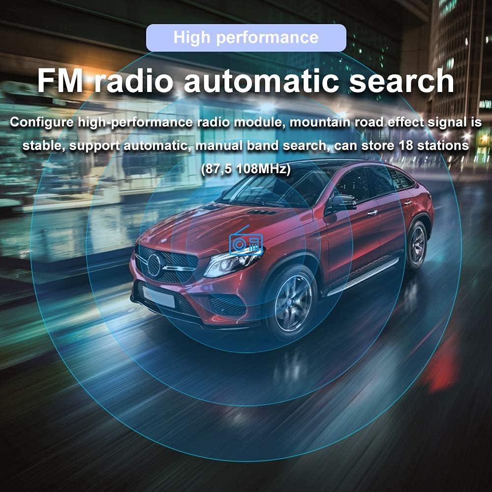 NHOPEEW Bluetooth-Stereo-Autoradio mit doppeltem USB-Anschluss, FM, TF, EQ, AUX-Eingang, 1-DIN-Autoradio, MP3-Player mit Bluetooth-Freisprecheinrichtung und 7-farbigen Lichtern