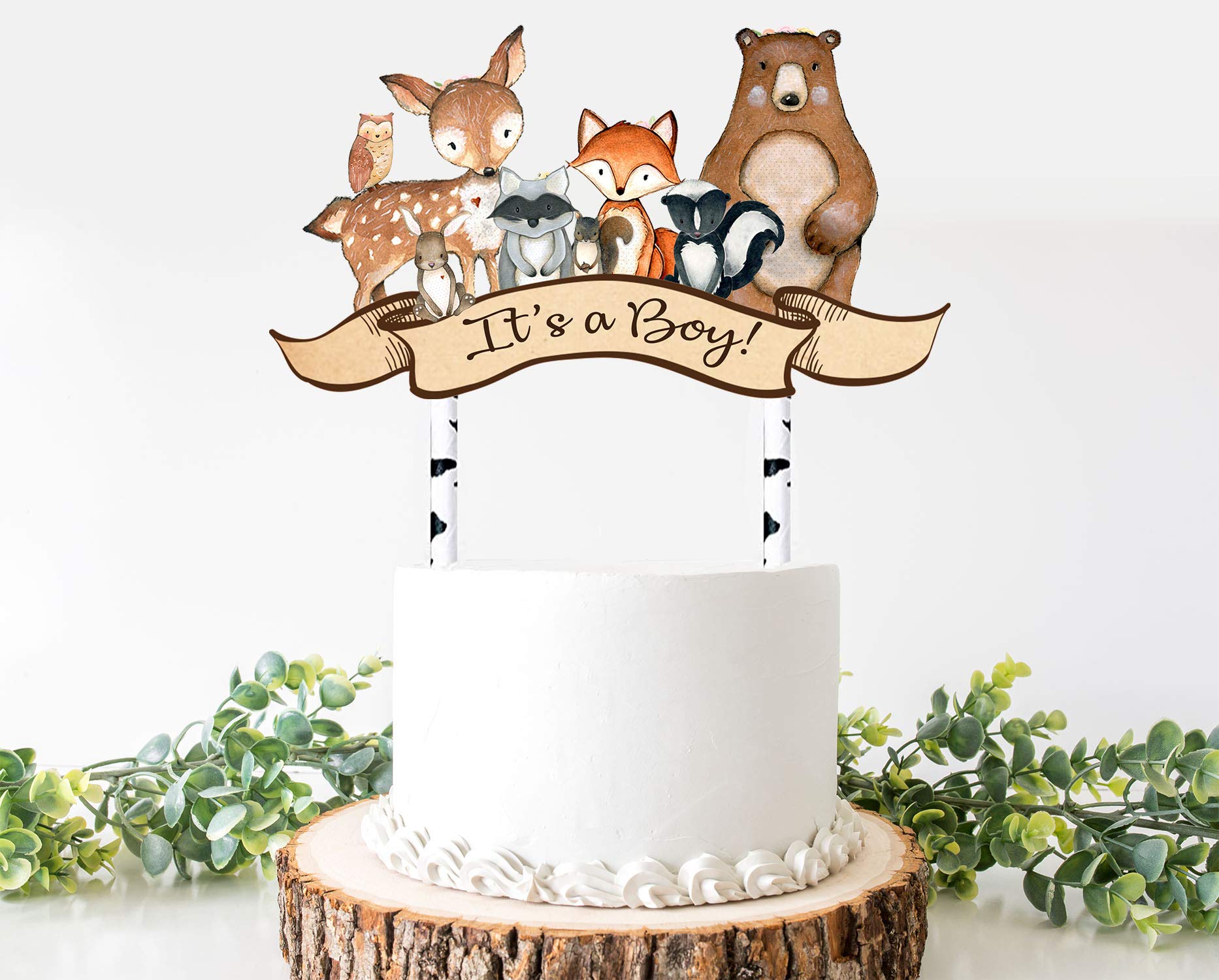 Buy Woodland Baby Shower Cake Topper, Woodland Boy or Girl Topper