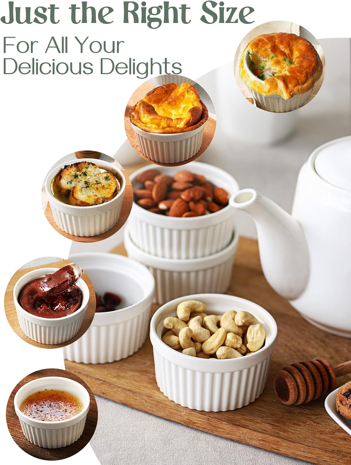 DOWAN Cemira Coffee Mug Set of 4 and Ramekins