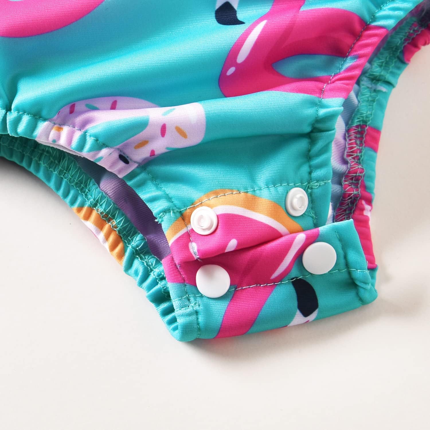 Toddler Baby Girl Swimsuit Infant Girls One Piece Ruffle Bathing Suit with Headband