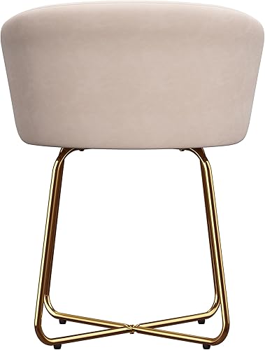 Miniatura 7 de Hillsdale Taburete de tocador de metal Marisol para sala de maquillaje o baño, dorado