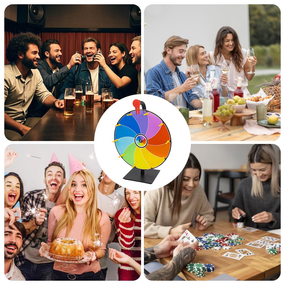 Lucky Roulette koło fortuny 30 cm zestaw z gumką i markerem 10 gniazd