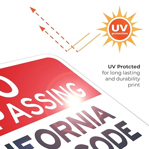 Vista 66 de Señal de California No Trespassing, sección 602 de código penal (L), 10 x 14 pulgadas, aluminio 040 libre de óxido, resistente a la decoloración