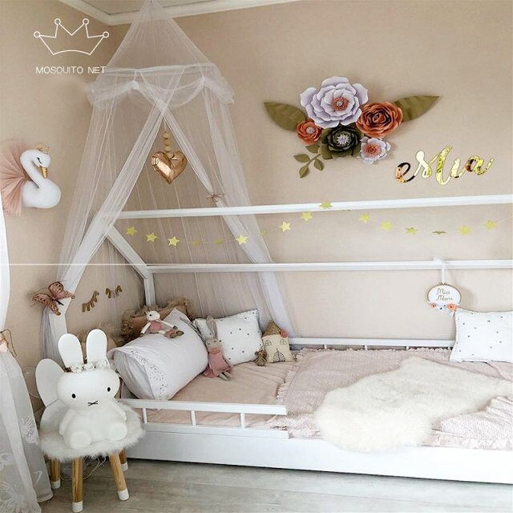 zanzariera Lettino Neonato con Supporto Maglia zanzariera Lettino Bimbi con Apertura Pieghevole Neonato per Lettino Bambini 240x60cm (HöhexDurchmesser)