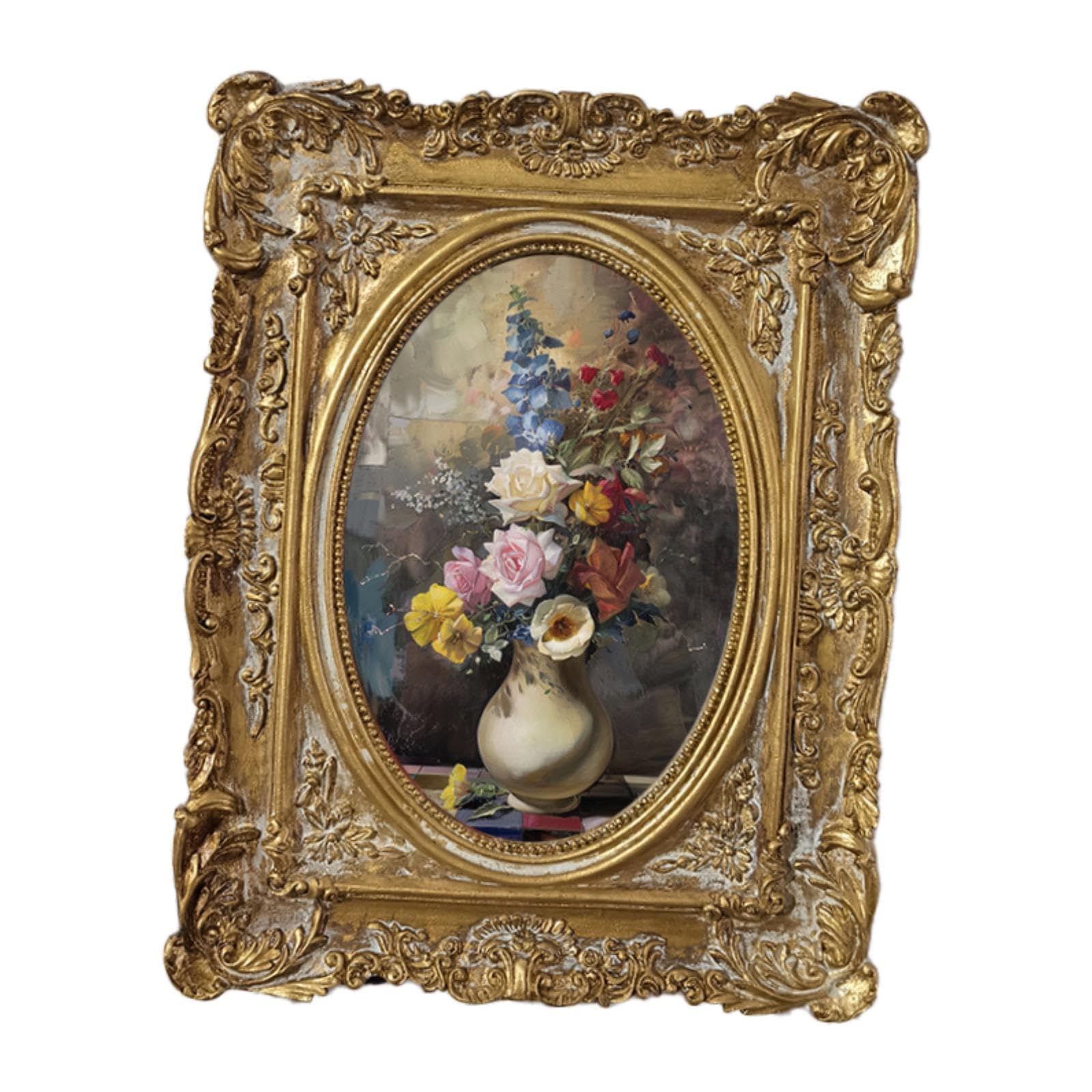Vintage Picture Frame Resin Photo Display Holder for Tabletop Hallway Office|Home & Garden |1 Photo Frame (photo paper random)-image-17