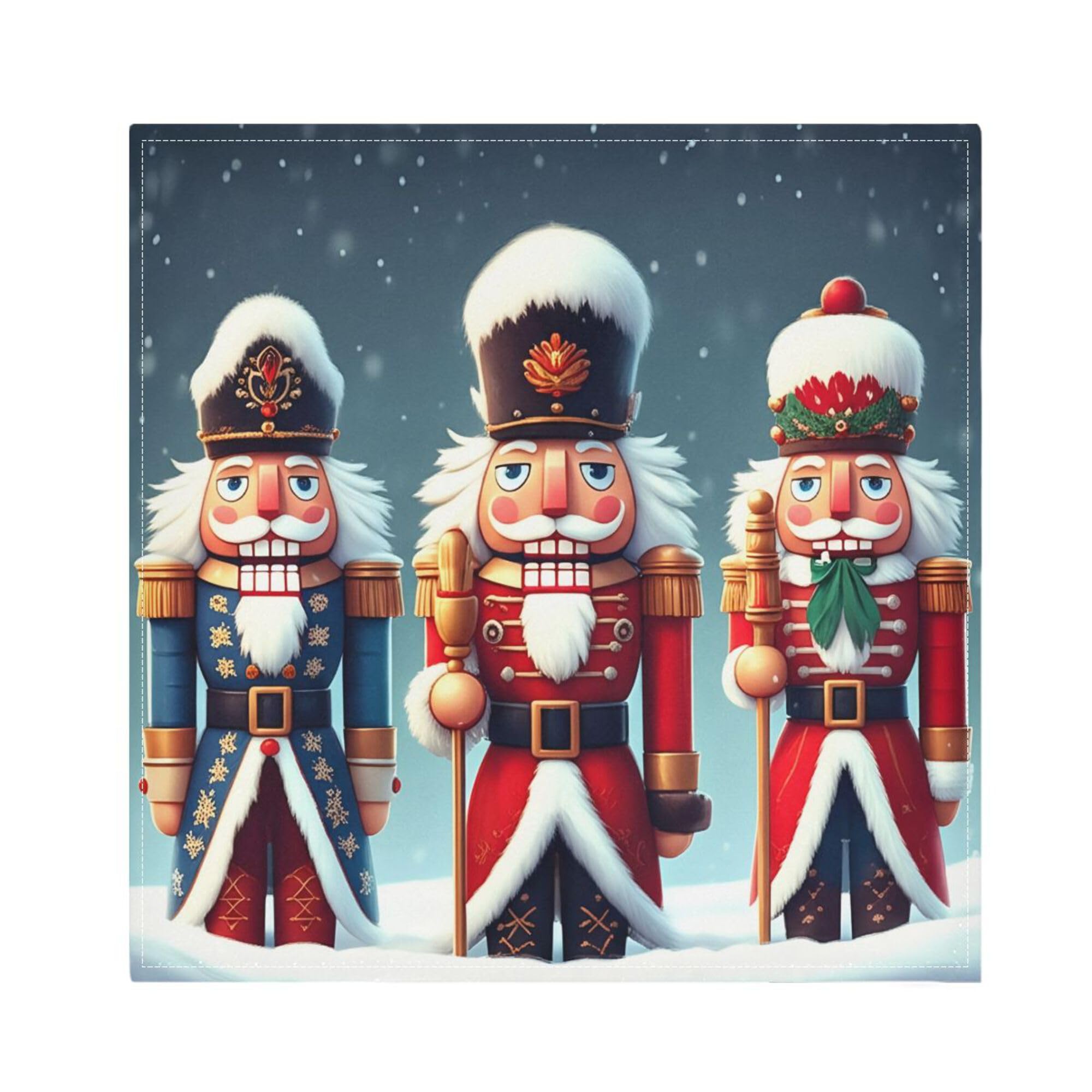 Ttgoth A Nutcracker Cloth Napkin Set Of 6 Washable & Reusable Dinner Napkins For Dining Table, Banquets, Wedding, Party, 50X50 Cm