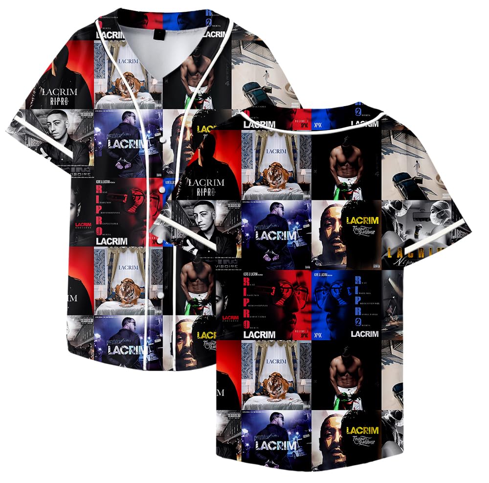Maillot de baseball Harajuku à boutons fins pour fan Style 3