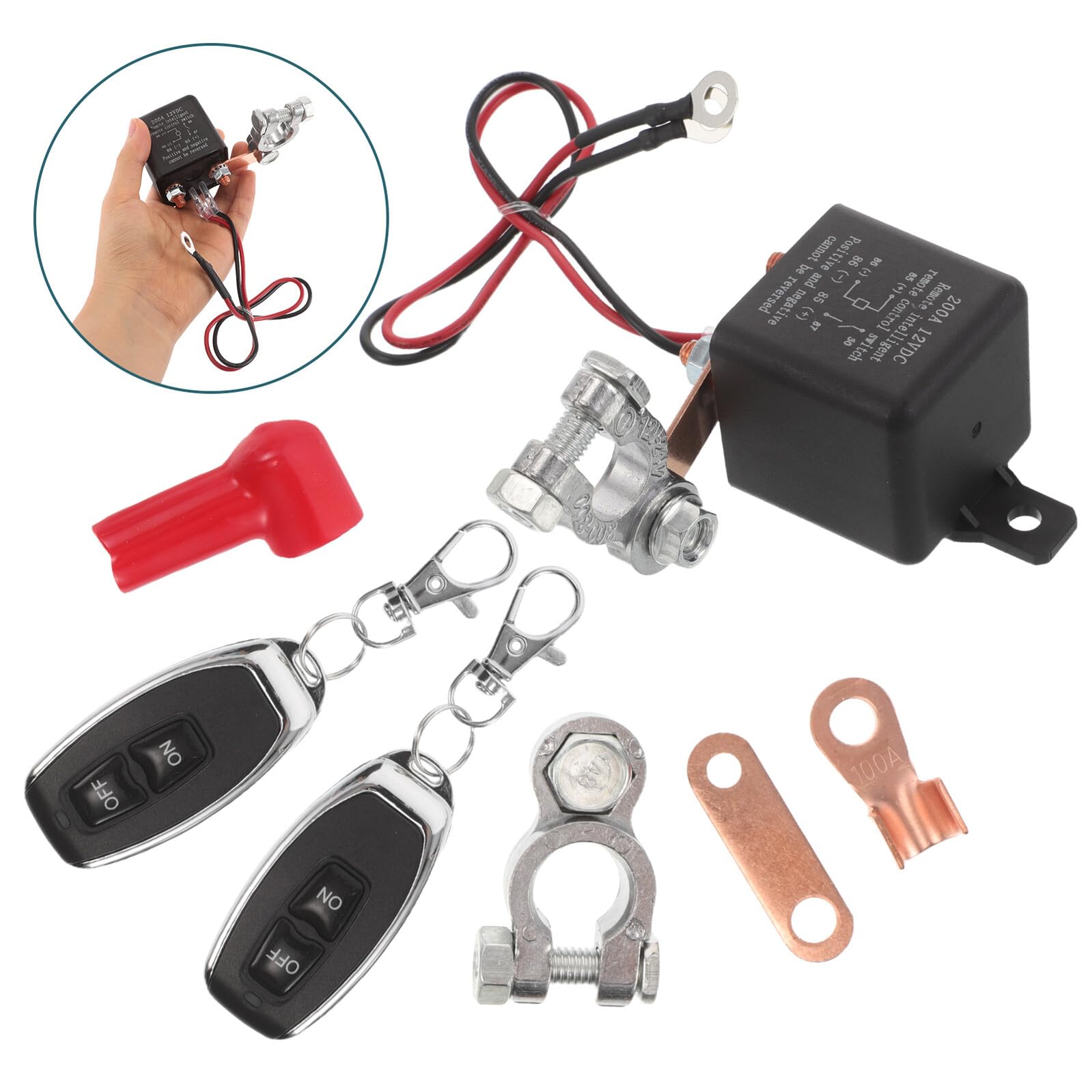 SHERCHPRY Interruttore di Isolamento Automatico da Protezione da Sovraccarico Termico Interruttore Elettrico Remoto per Camper Auto e Barche Robusto e Durevole