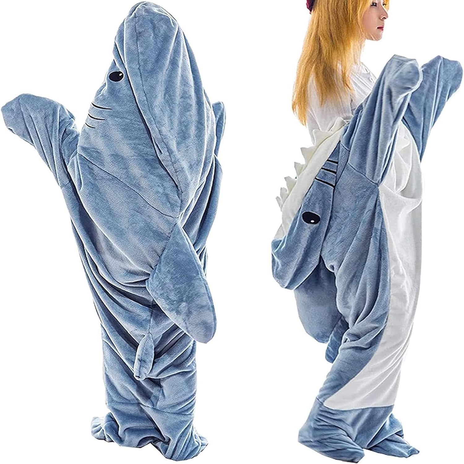 Kostium Rekina Rekin, Kostium Rekina Dla Dorosłych, Kostium Śpiwora Z Kocem Rekina, Śpiwór Z Kocem Rekina Kostium Koca Rekina, Kombinezon Z Kocem Rekina Super Miękki Na Pokazy Cosplay, Przyjęcia (Col