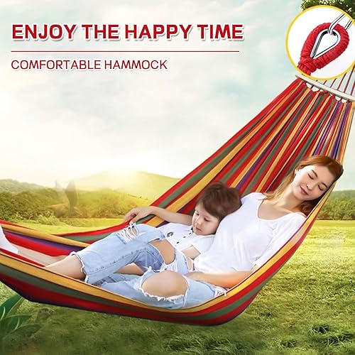Miniatura 7 de BieAziton Hamacas duraderas con capacidad de 660 libras, accesorios de equipo de senderismo esenciales para camping, 2 correas de árbol y