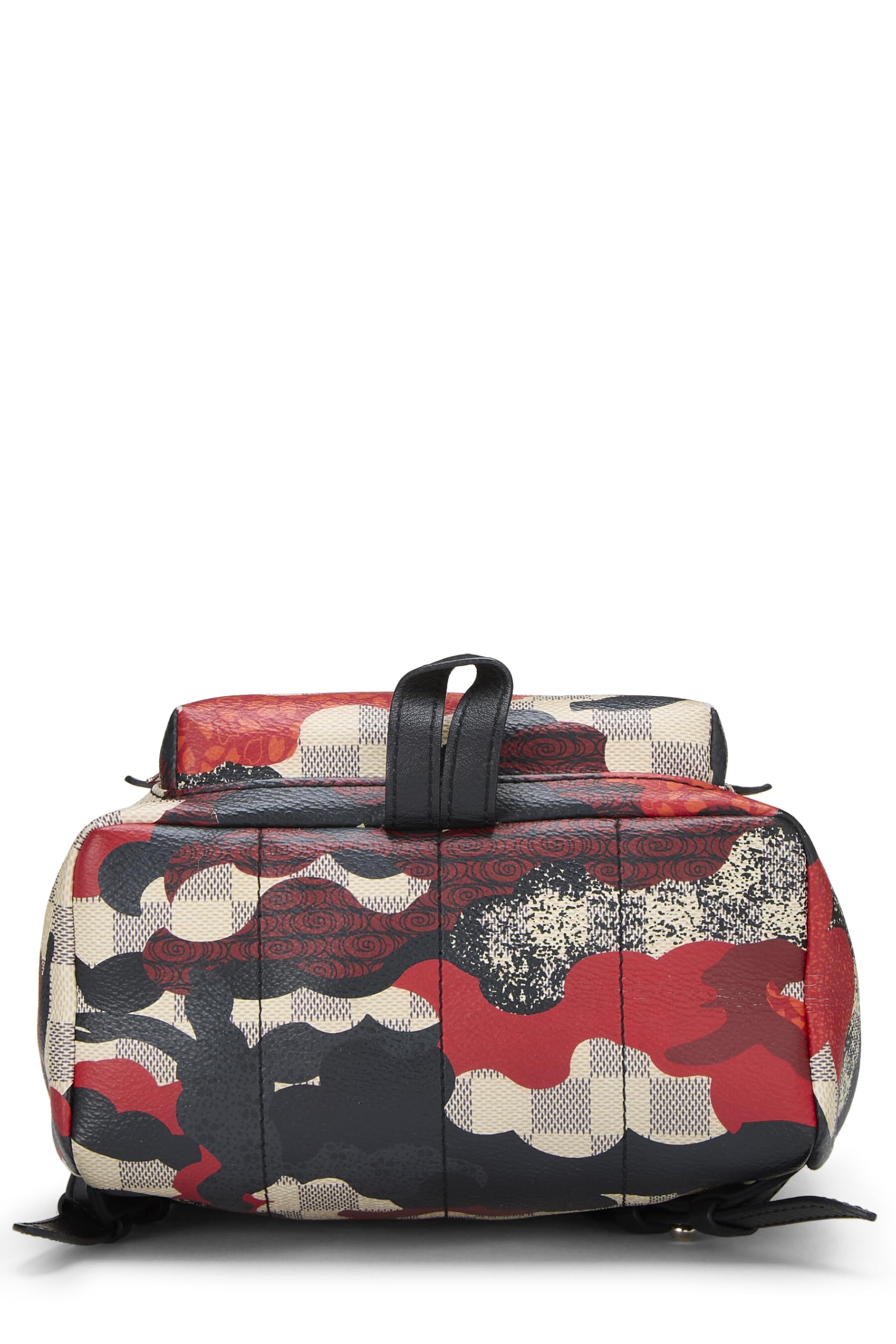 Louis Vuitton, Pre-Loved Red Damier Azur Palm Springs PM, Red