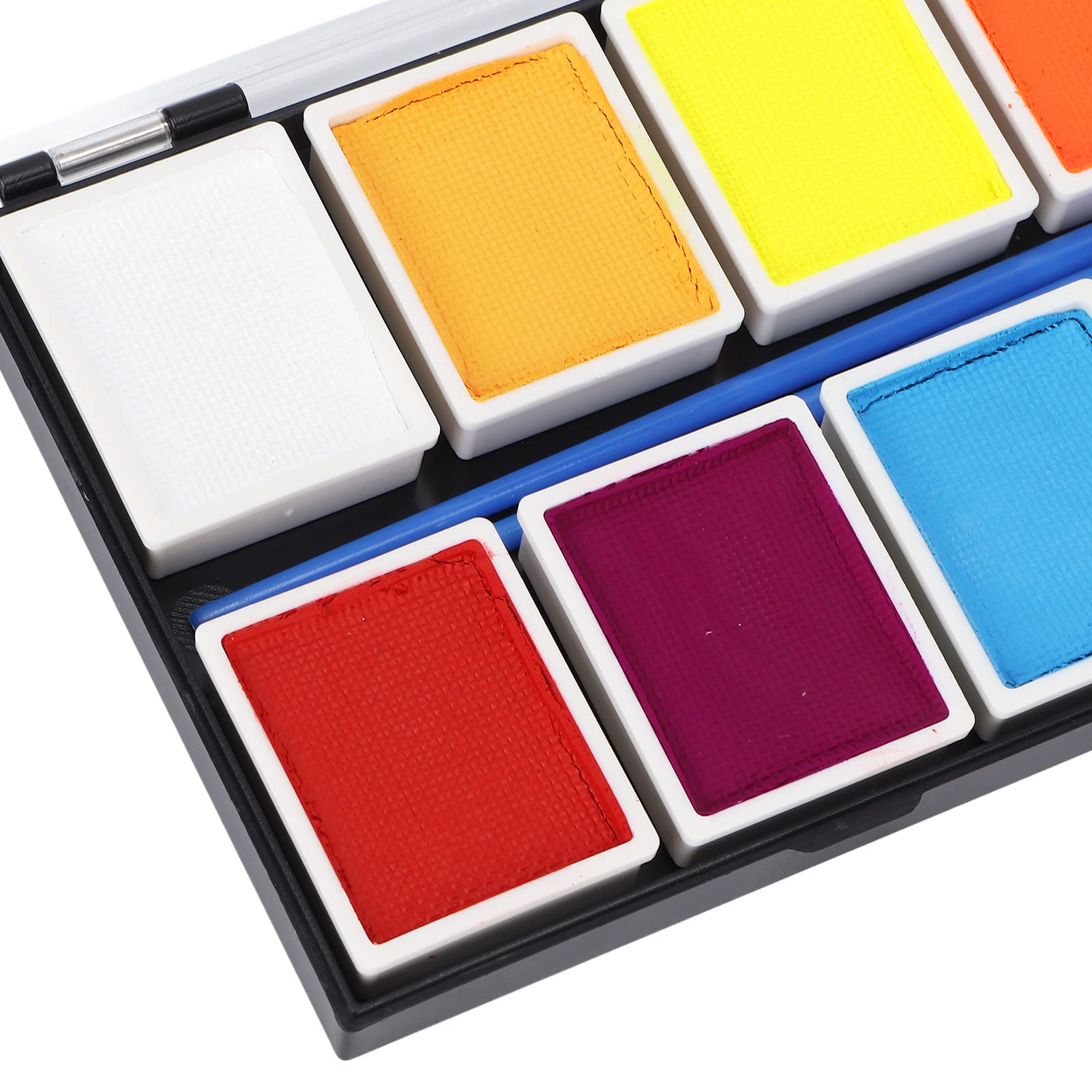 Kit de pintura facial Grado cosmético 12 colores Secado rápido Fácil limpieza Pintura DIY 120 g 4.2 oz Material de pasta Pintura de la piel para fiesta de Halloween