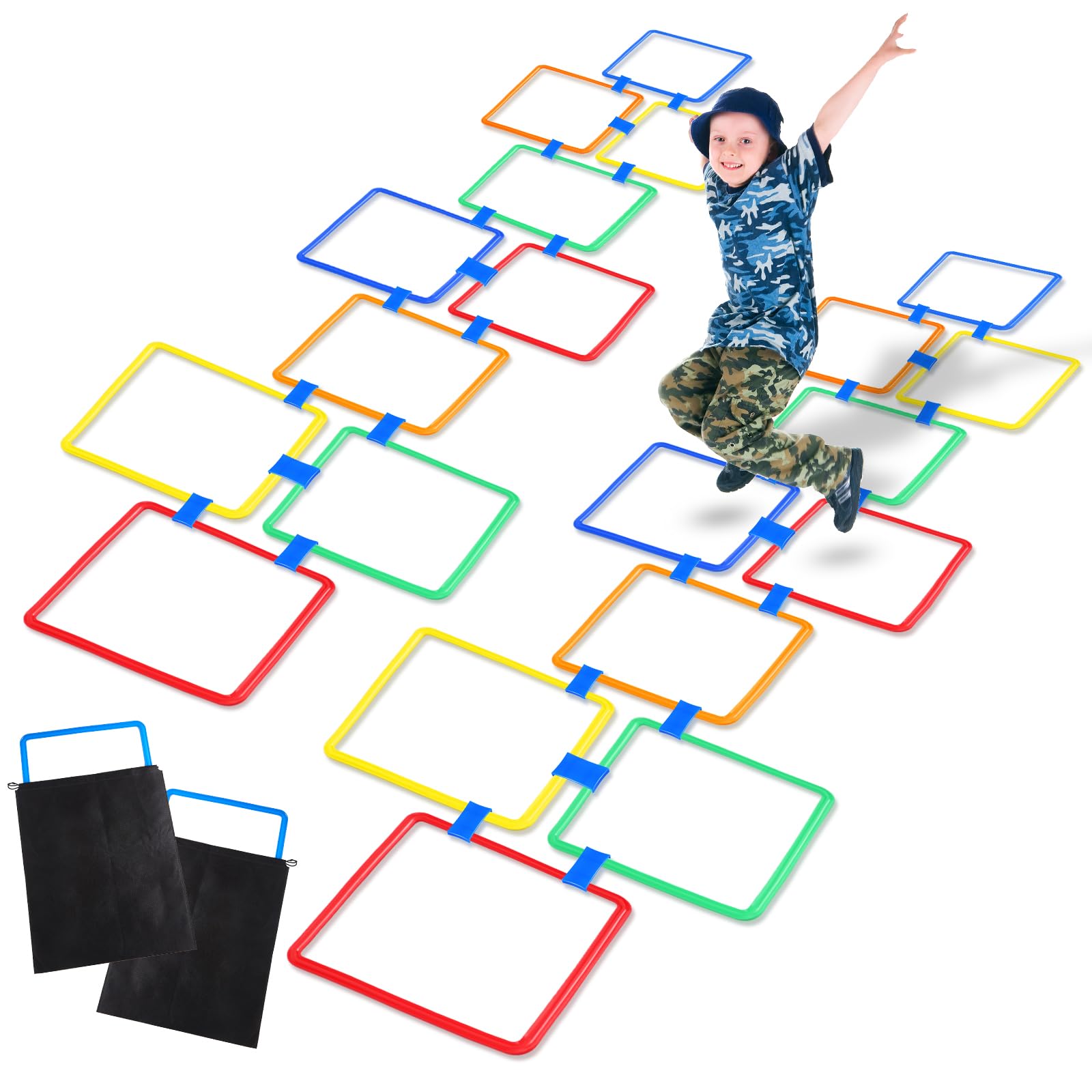 Snapklik.com : Woanger 2 Sets Of Hopscotch Outdoor Squares 20 Pcs ...