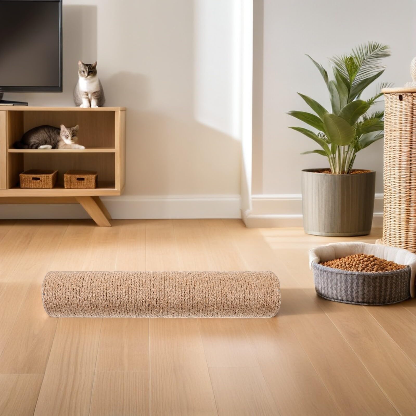 4 Postes de Sisal para Gatos de 30x6 Cm, Repuesto para Rascador de Árbol, Diseño DIY, Protección de Muebles y Entretenimiento para Gatos en Interiores