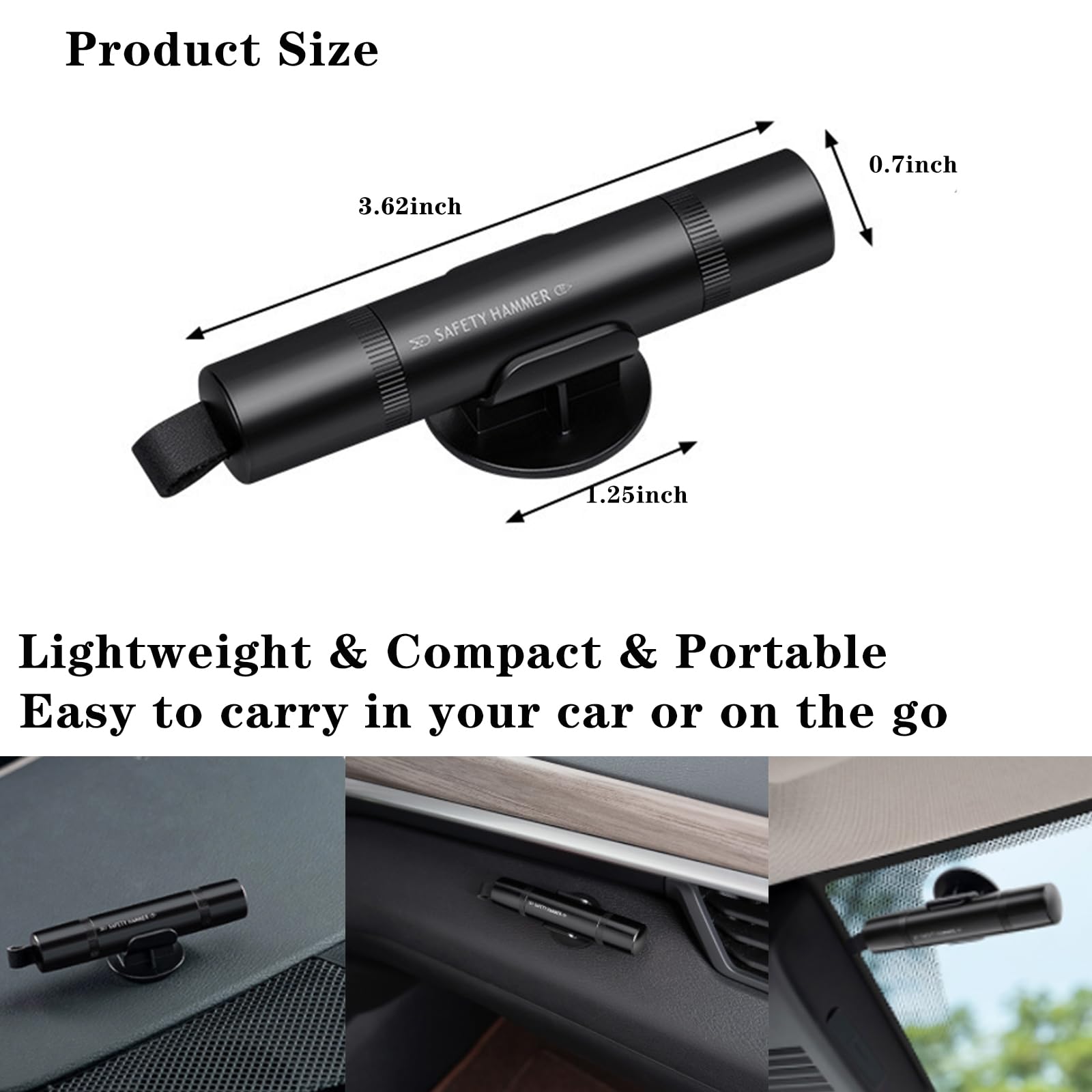 HHXS Cortador de cinturón de seguridad para romper ventanas, herramienta de escape de automóvil mejorada 2026, martillo seguro para romper vidrio bajo el agua, dispositivo de seguridad portátil y