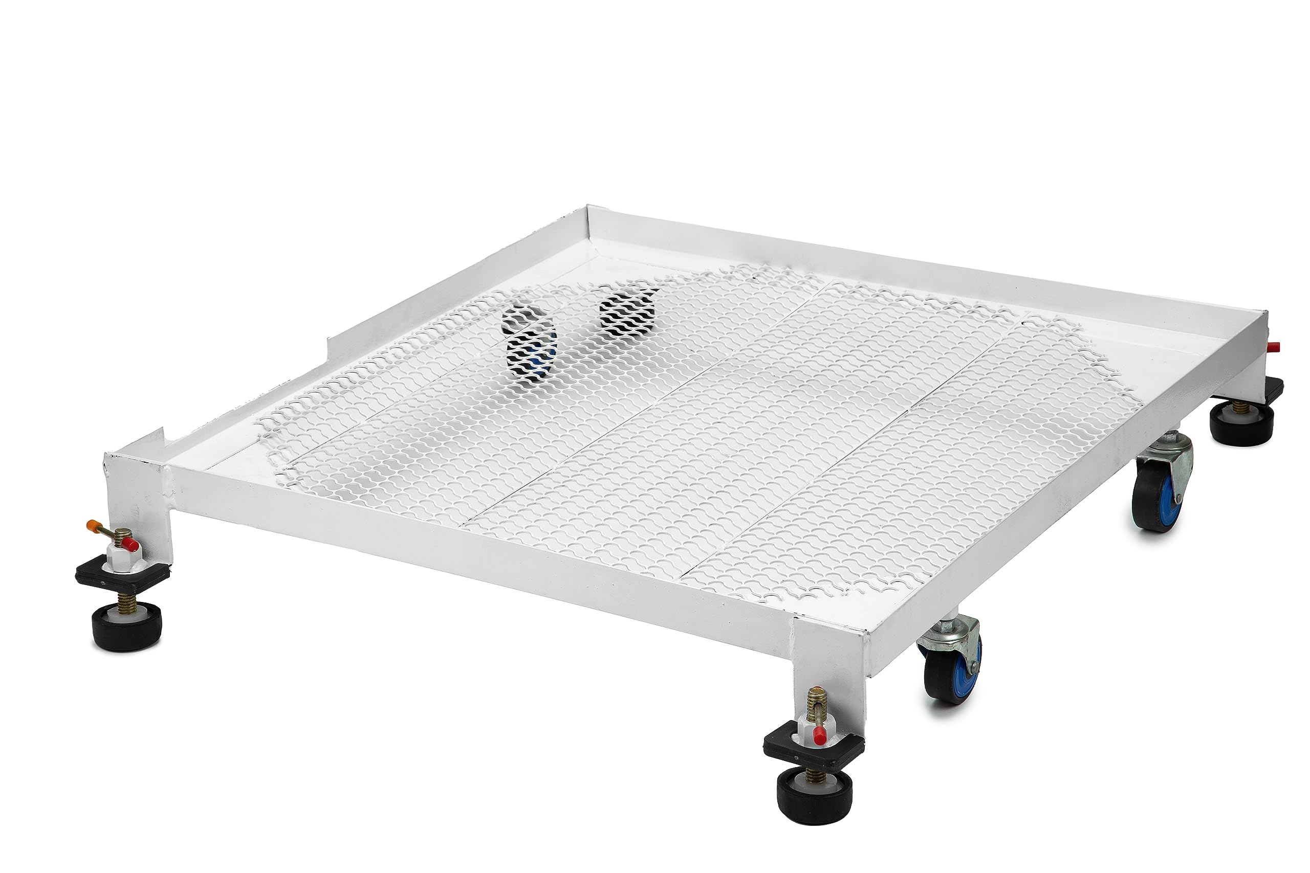 Base-DFront Load (22 * 24-White) Angle Steel Stand Suitable for Samsung (7.0,8.0, and 9 Kg) and LG (8.0,9.0,10.0 and 11.0 Kg) WMS. Castor Wheels & Legs Size 56 * 61 in cms Model:Base Pride