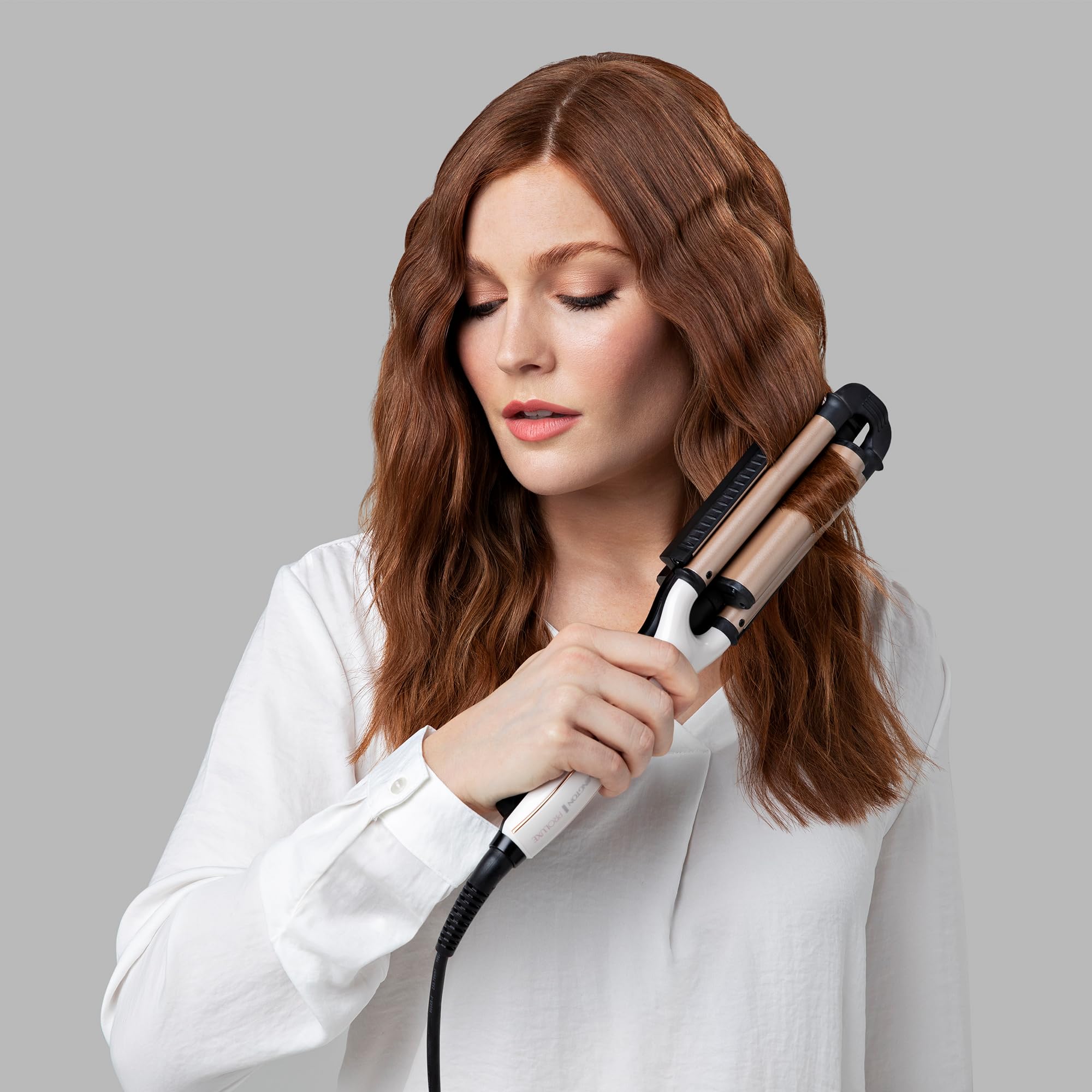 Remington Rizador Pelo Ondas [4 en 1: 4 tipos de ondas] PROluxe (Tecnología OPTIHeat, peinados duraderos, cerámica, 5 temperaturas hasta 210°C, ajuste Pro+, digital, calentamiento 30s) CI91AW