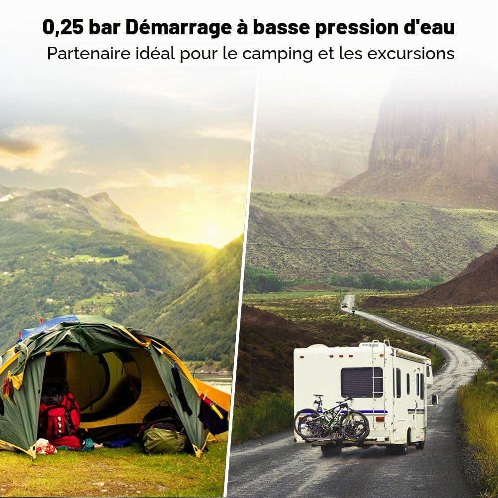 ThermoMate Chauffe-eau instantané à gaz sans réservoir, chauffe-eau portable instantané, 10 kW, 50 mbar, pour camping, bateau, camping-car