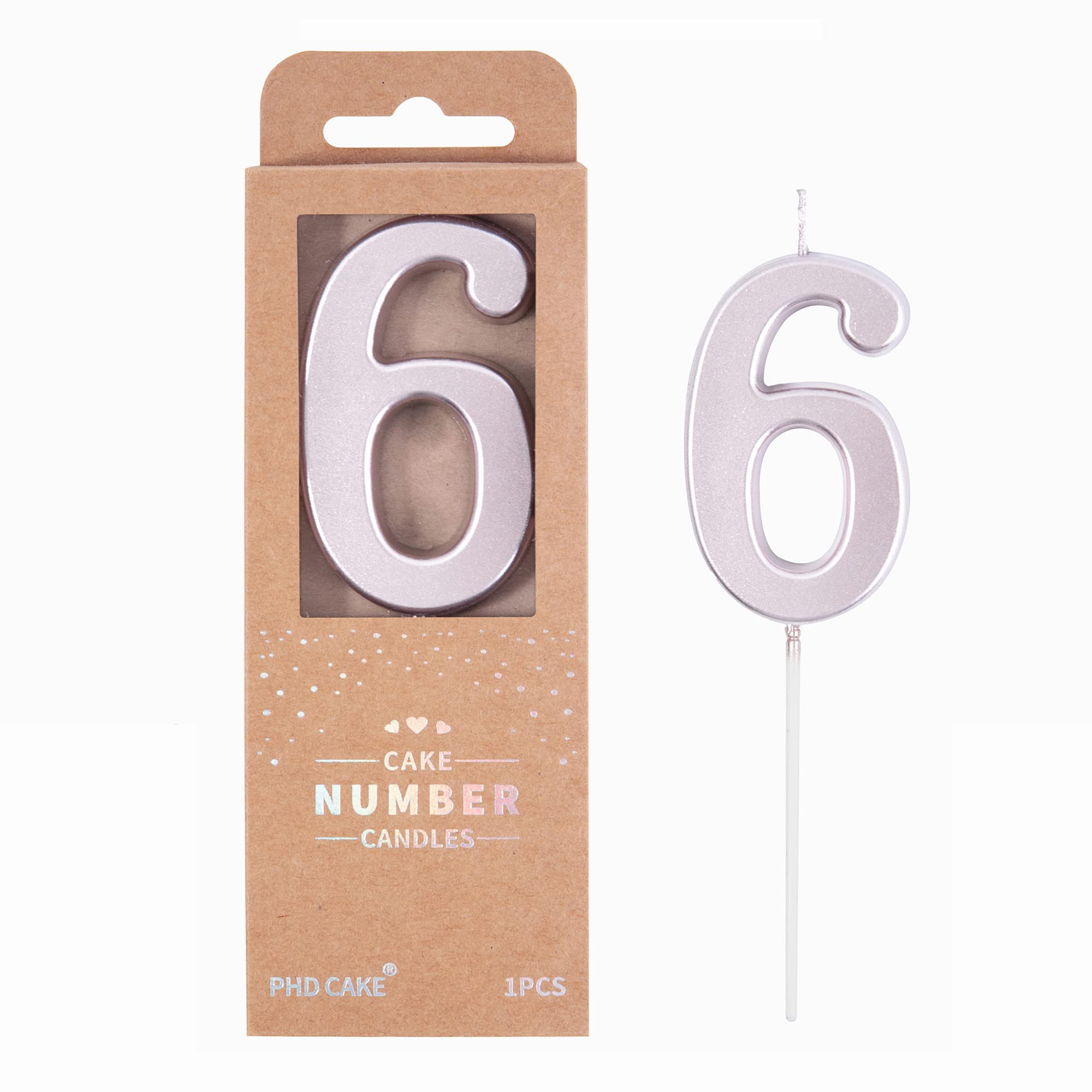 Black Birthday Candles - 2 Number Cake Toppers -7