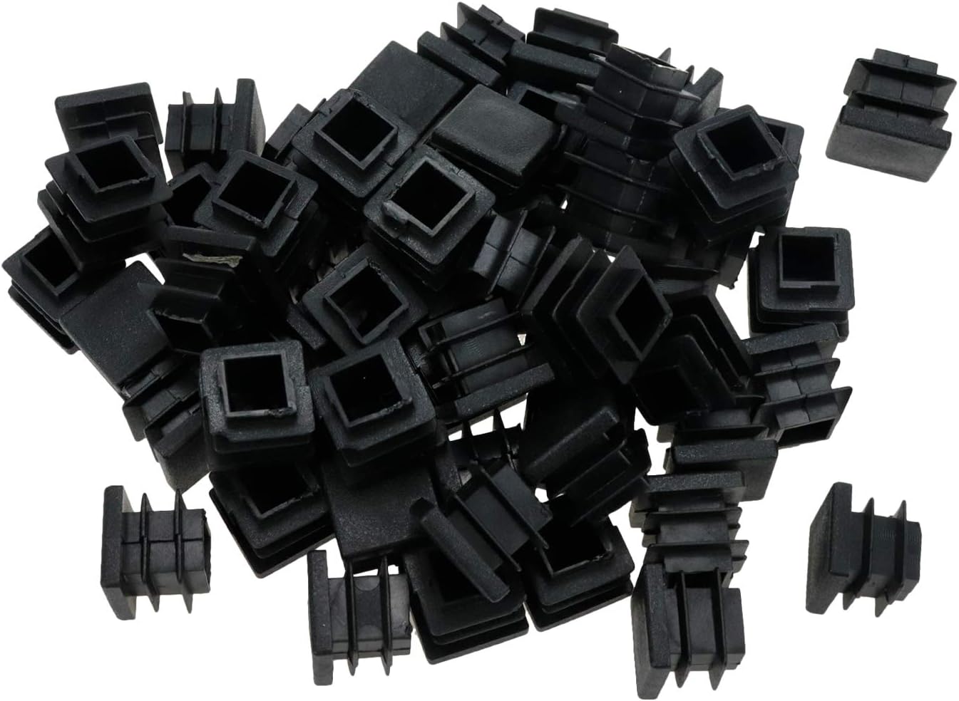 Coshar 50pcs 5/8 Inch OD Plastic Square Hole Plug Tube Pipe