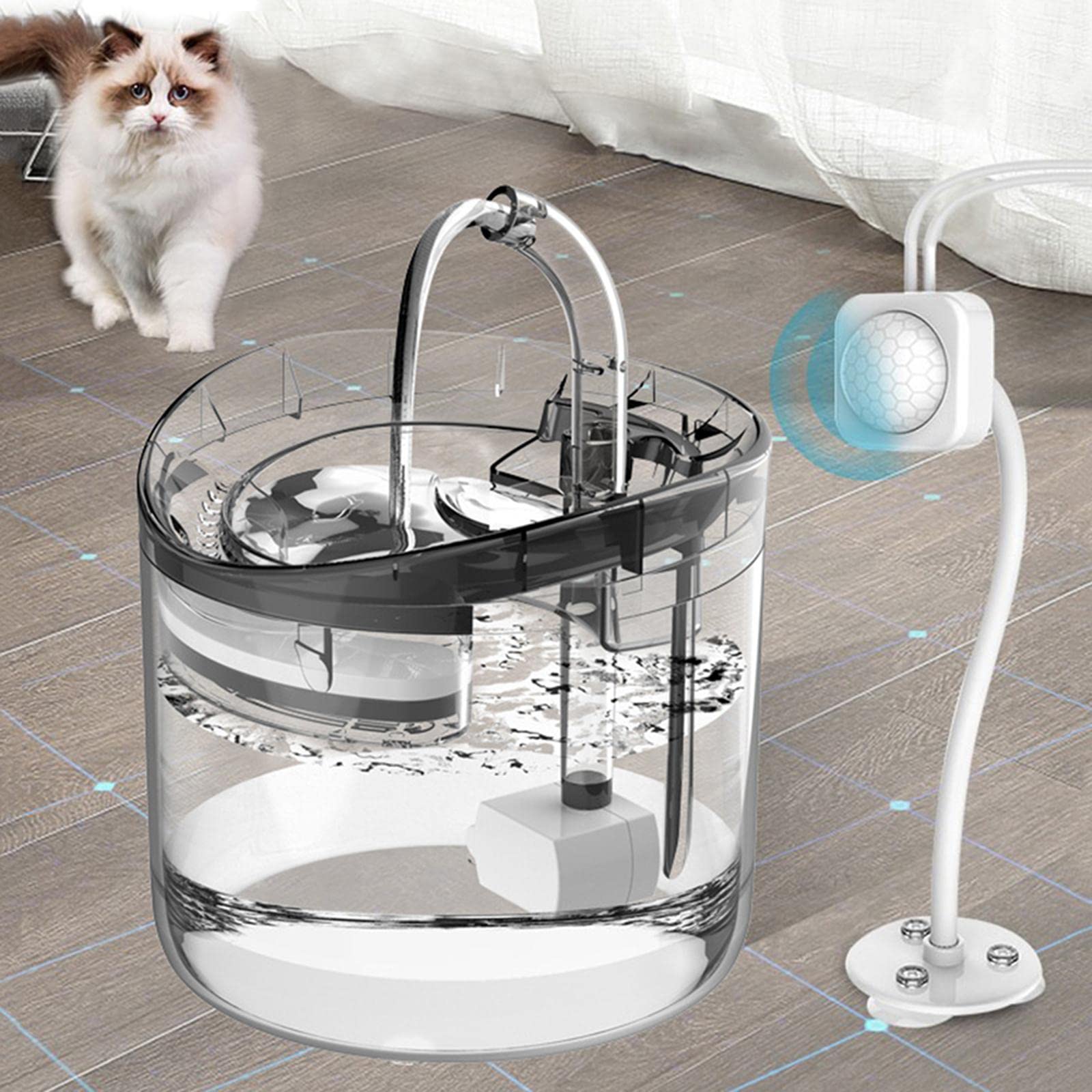 Fontana Automatica per Animali Domestici Dispenser d'Acqua per Gatto Ciotola Cascata Cane di Filtrazione Silenzioso Adatta a Genitori di, Fontana