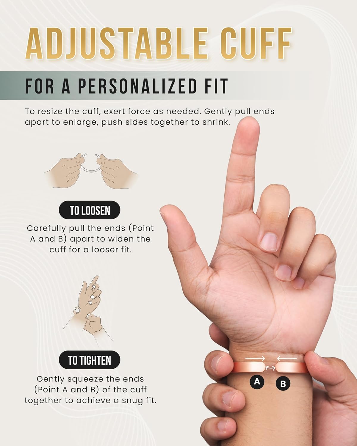 MagnetRX® Magnetic Copper Bracelet Cuff – Elegant Pure Copper Bangle – Unisex Magnetic Bracelets for Men & Women (Large) - Image 7