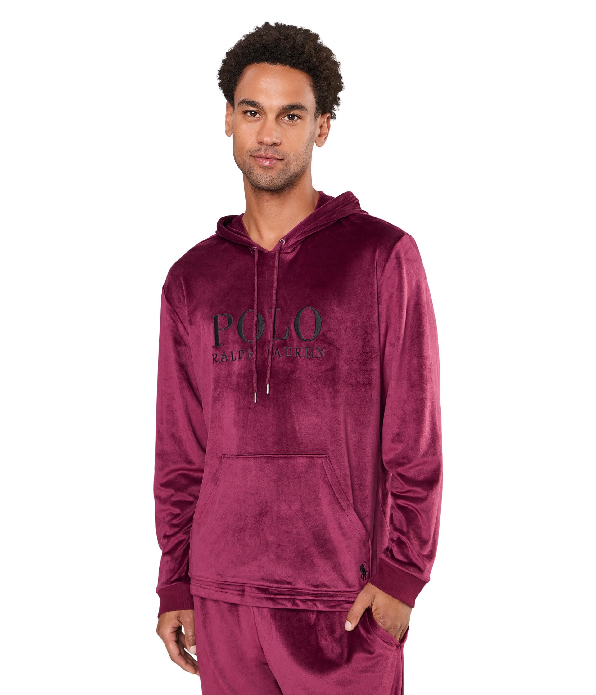 Plush Velour Long Sleeve Hoodie
