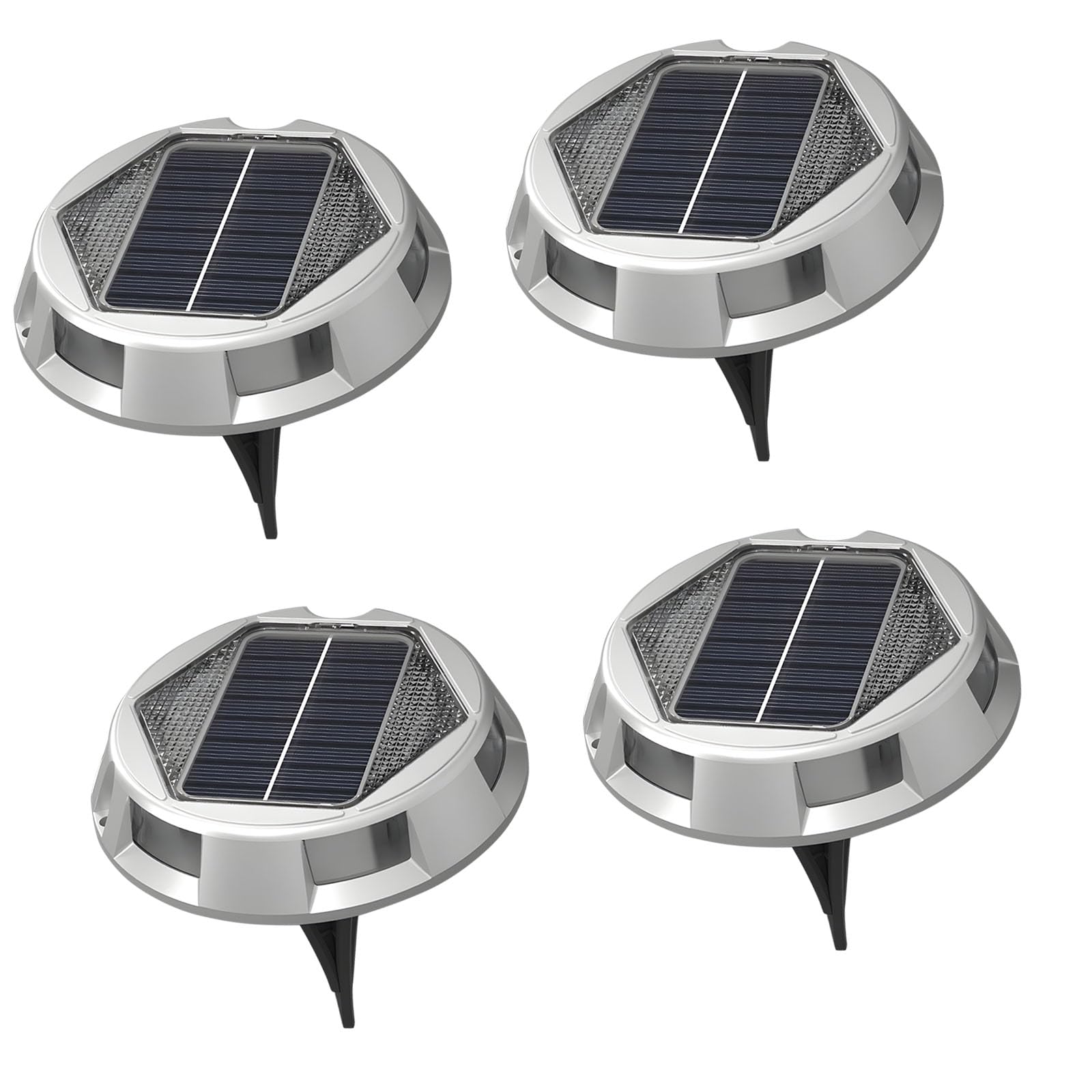 Elnwnnkc (Pack of 6) Strong Solar Route Radiances with IP67 Waterproof Rating Cast Aluminum Construction Strong Immune Permanent Photovoltaic Power