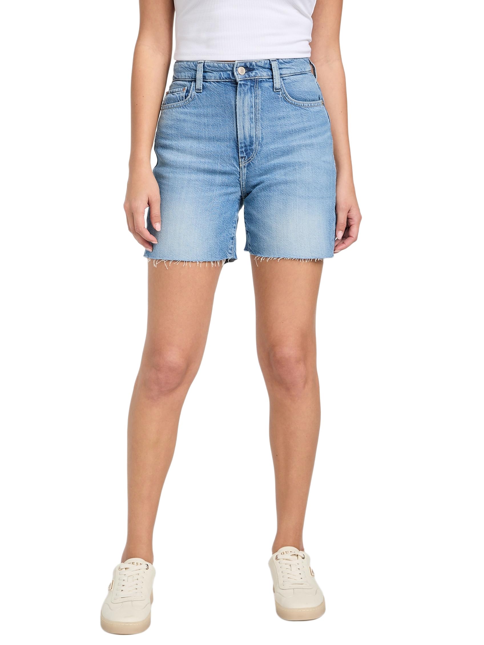 Guess Eco 80s Pedal Pantaloncini, Formentera, 28 Donna