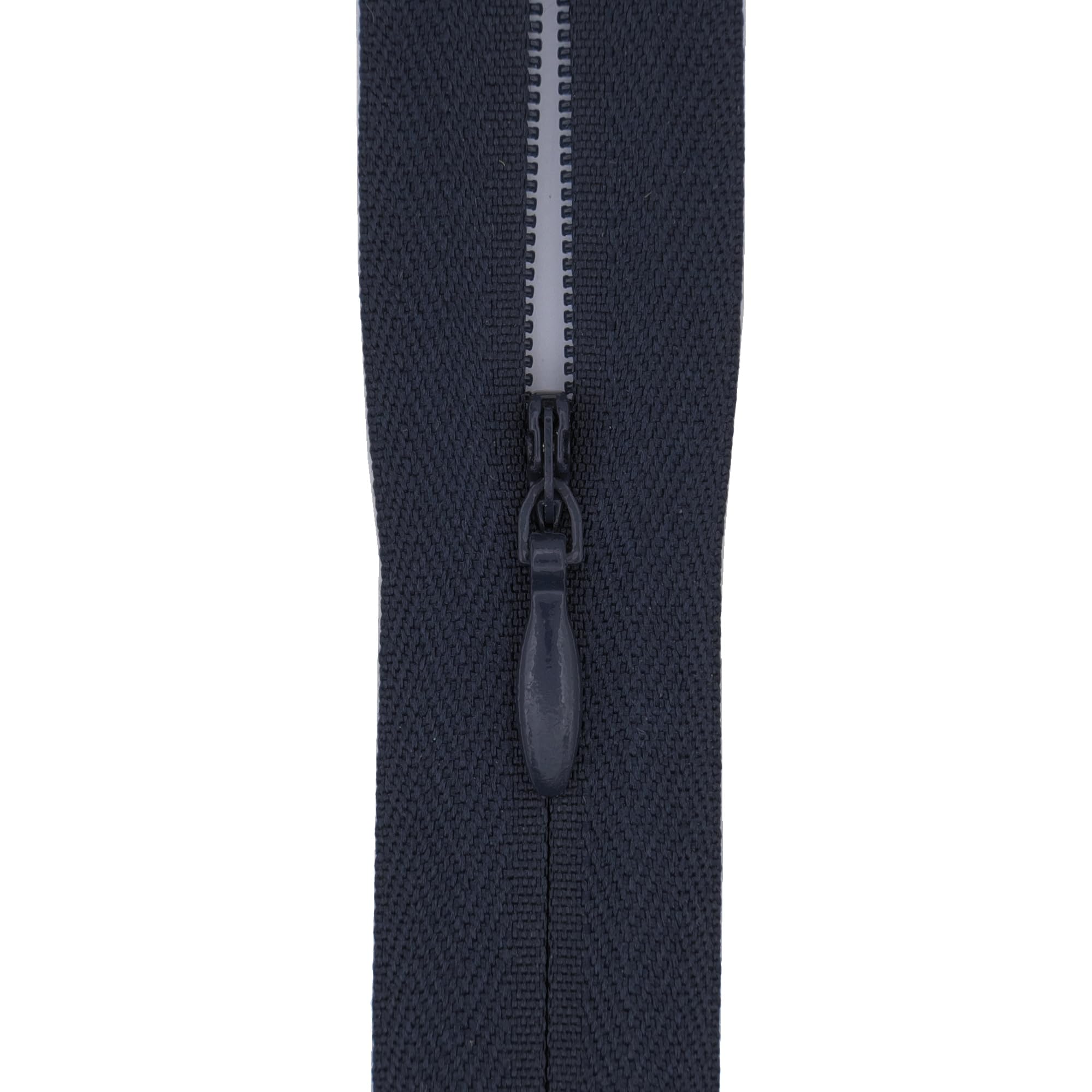 Y-Connection Blue-Black #3 Invisible Zip 18 Inch (45Cm) – With Woven Tape For Large Cushions, Floor Pillows & Long Dress Backs - Professional Hidden Nylon Zips For Upholstery & Dressmaking - 5 Zips (Blue-Black)