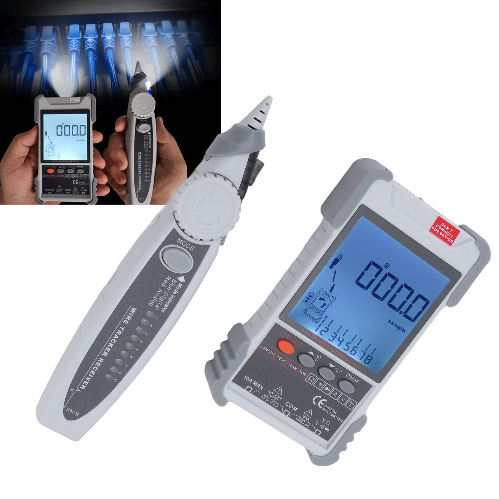 Multifunktions-Draht-Netzwerk-Kabeltester-Set, Multimeter-Set, Multifunktionales Telefonleitungs-Finder-Draht-Stromkreis-Testgerät