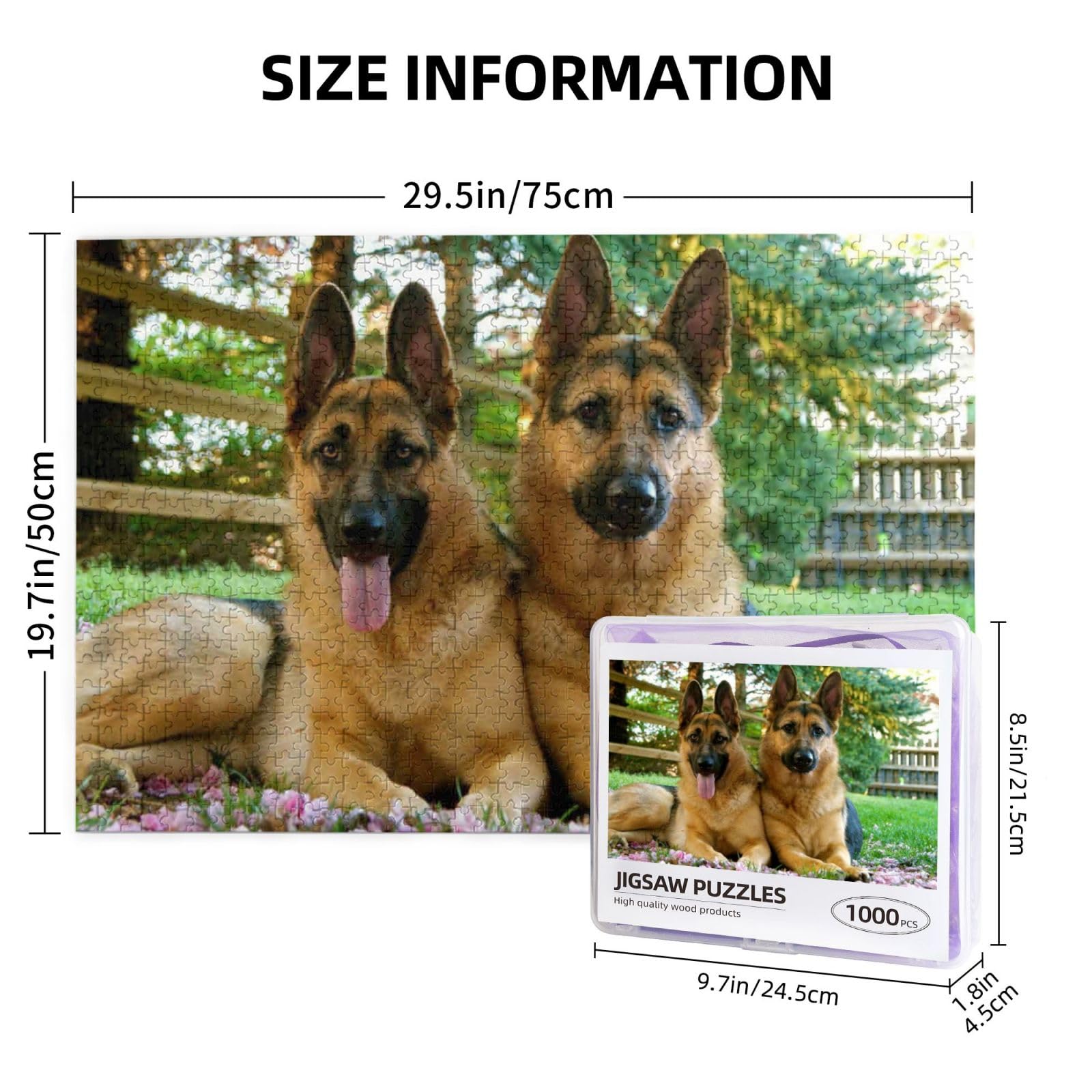 CALVENDO 1000 Teile Puzzle - Deutscher Schäferhund, Premium-Qualität Aus Europa, Mit 2,2 Mm Starker Pappe