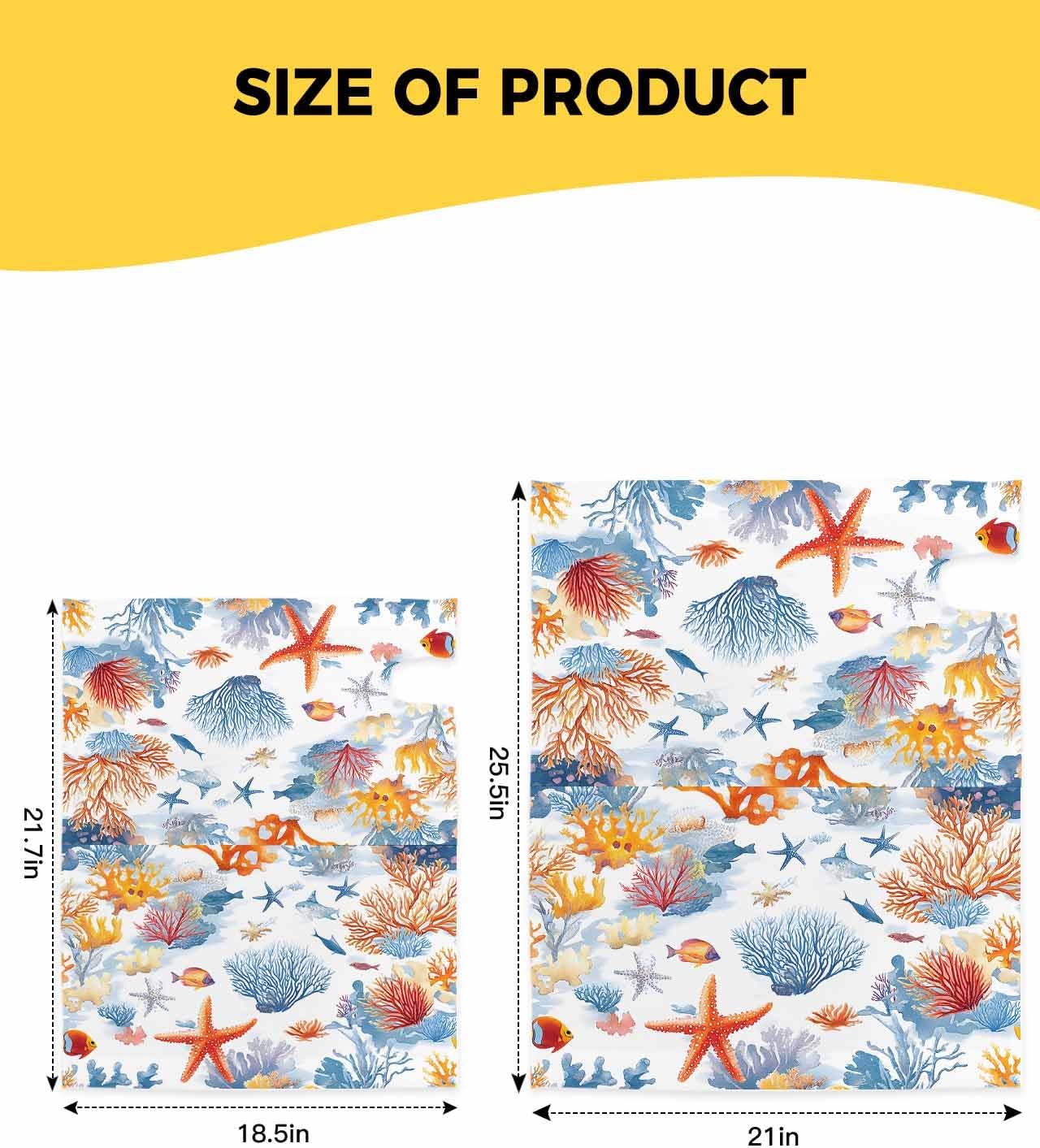Red Blue Coastal Mailbox Covers Magnetic Standard Size, Starfish Coral Summer Beach Ocean Decorative Post Letter Numbers Box Wrap Decoration Covers Small Accessories for Garden Yard Outdoor Décor