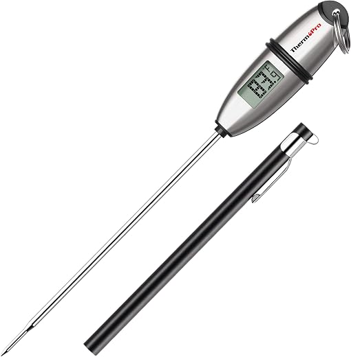ThermoPro TP02S Digitales Bratenthermometer Fleischthermometer Thermometer Kochen Küchenthermometer Grillthermometer mit Langer Sonde, für Braten, Kochen, Grillen/BBQ, Backen,…