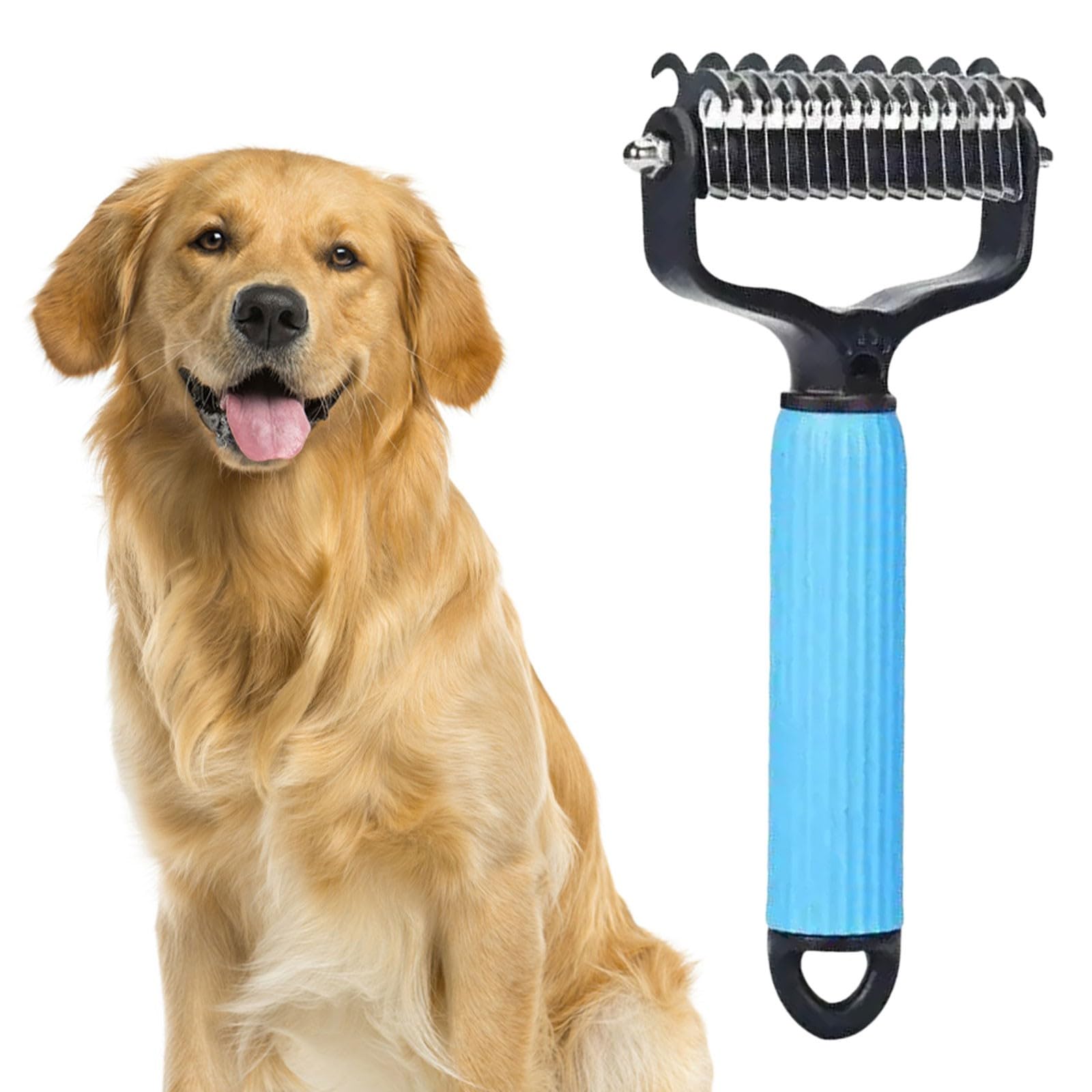 Pet Grooming Tool, Double Sided Pet Dematting Comb for Dogs Cats