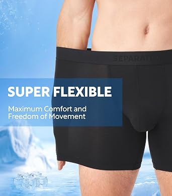 Separatec Herren Boxershorts Mehrfachpack Doppelbeutel Dual Pouch Bambus Unterhosen Männer Stretcken Herrenslips Atmungsaktiv Bequem Retroshorts Boxer Shorts for Men