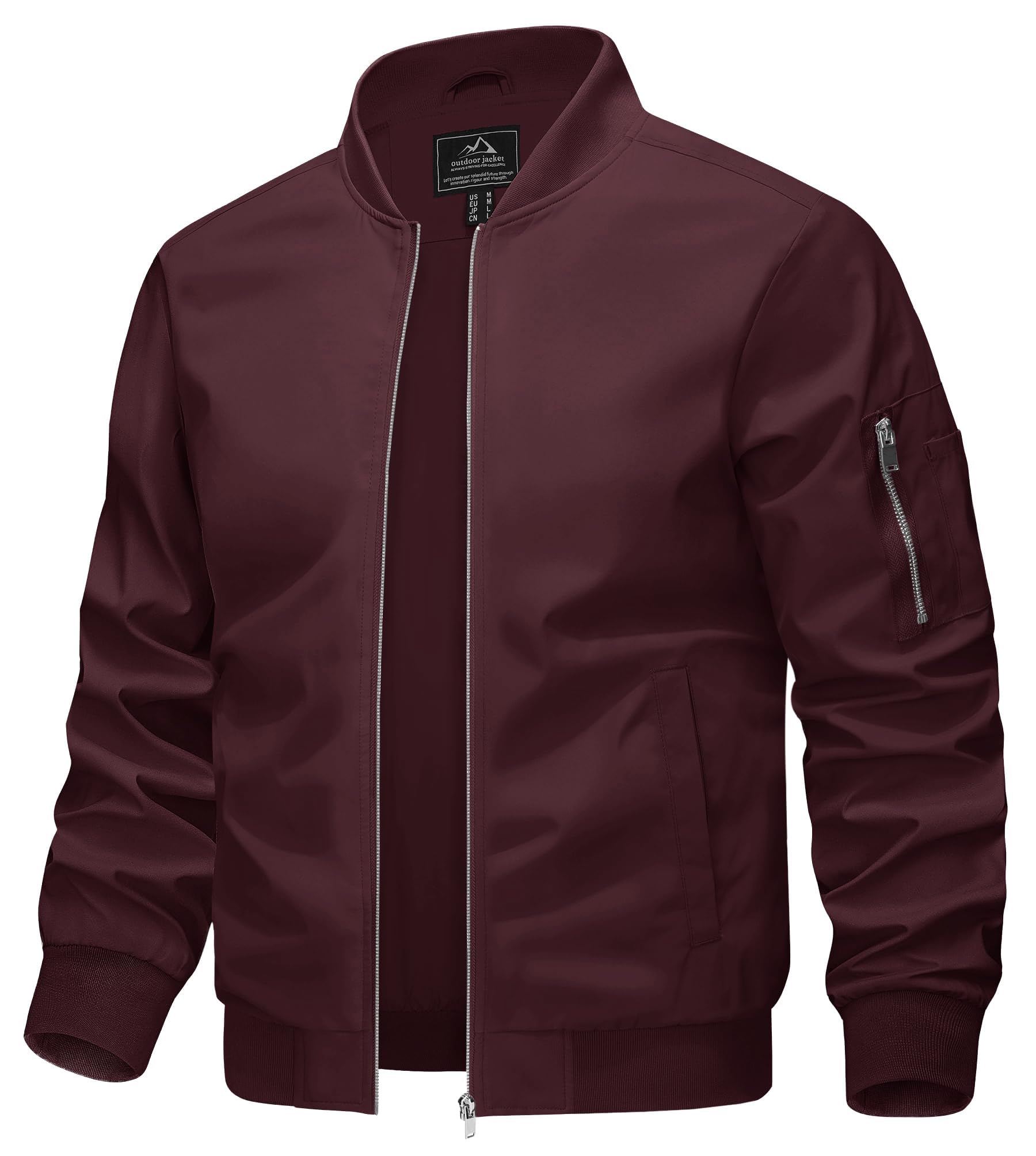 KEFITEVD Giacca a vento da uomo, leggera, casual, stile militare, con tasche multiple