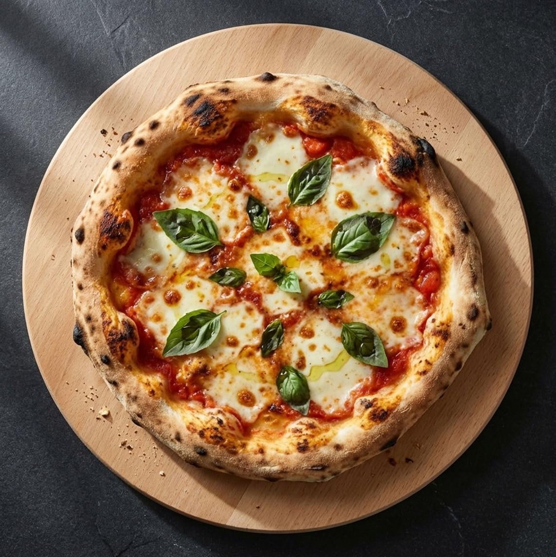 Deska drewniana OBROTOWA 30 cm okrągła na przystawki DO SERWOWANIA sery pizza